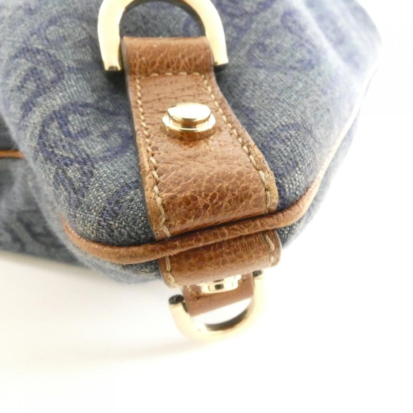 Gucci Dark Blue Canvas Shoulder Bag ( )