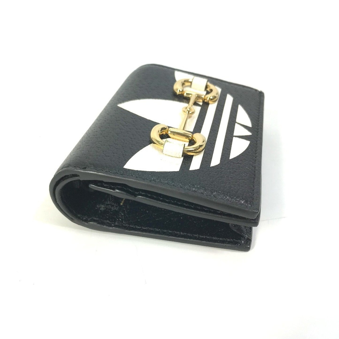 Gucci Black White Leather Chain/Shoulder Wallet ( )