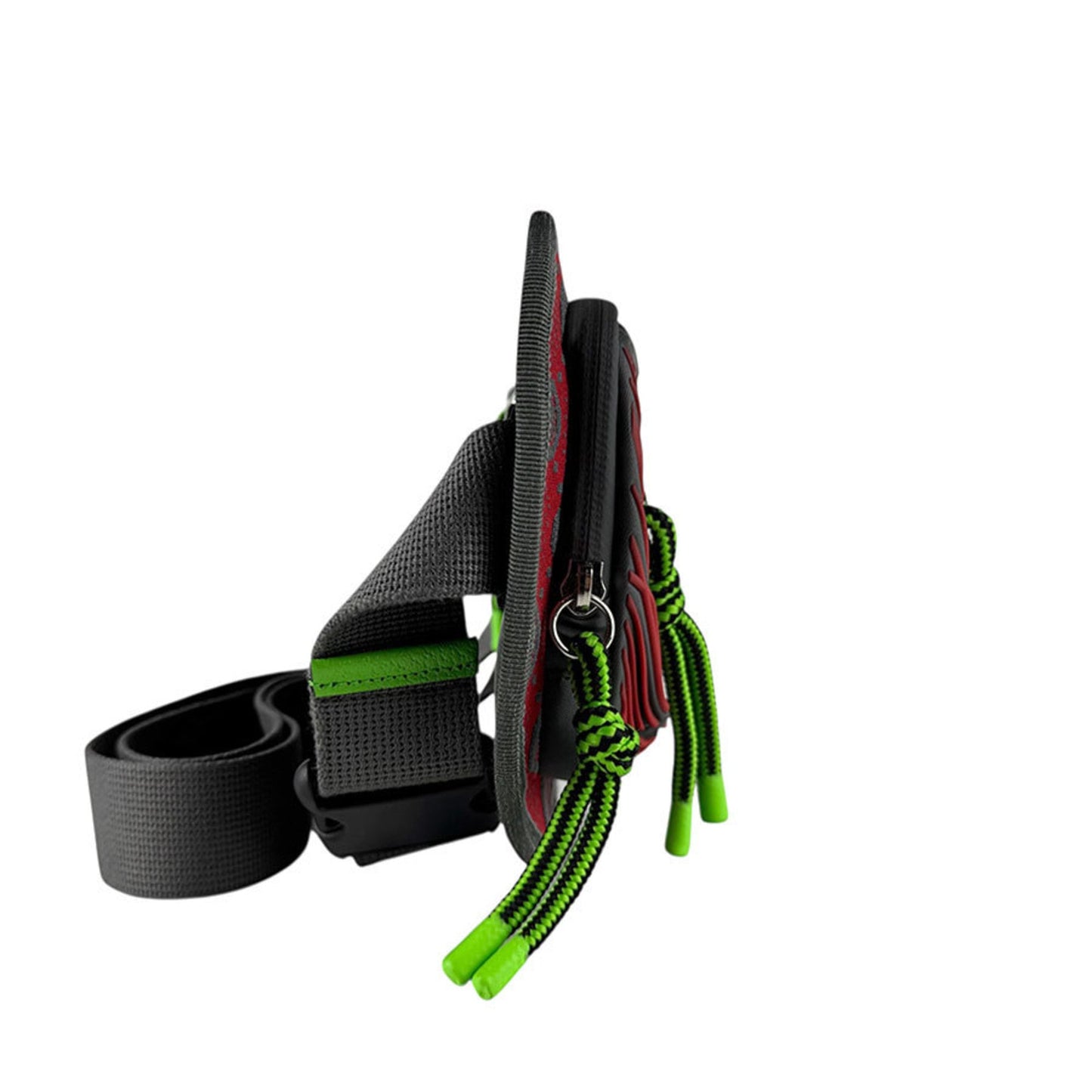 Gucci Gray Green Red Color Nylon Fanny Pack ( )