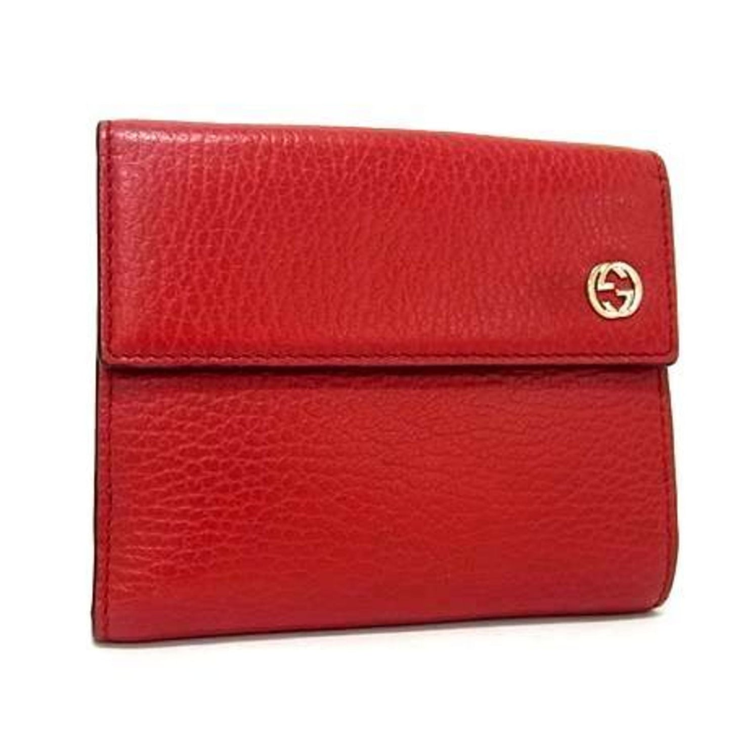 Gucci Red Color Leather Wallet (Bi-Fold) ( )