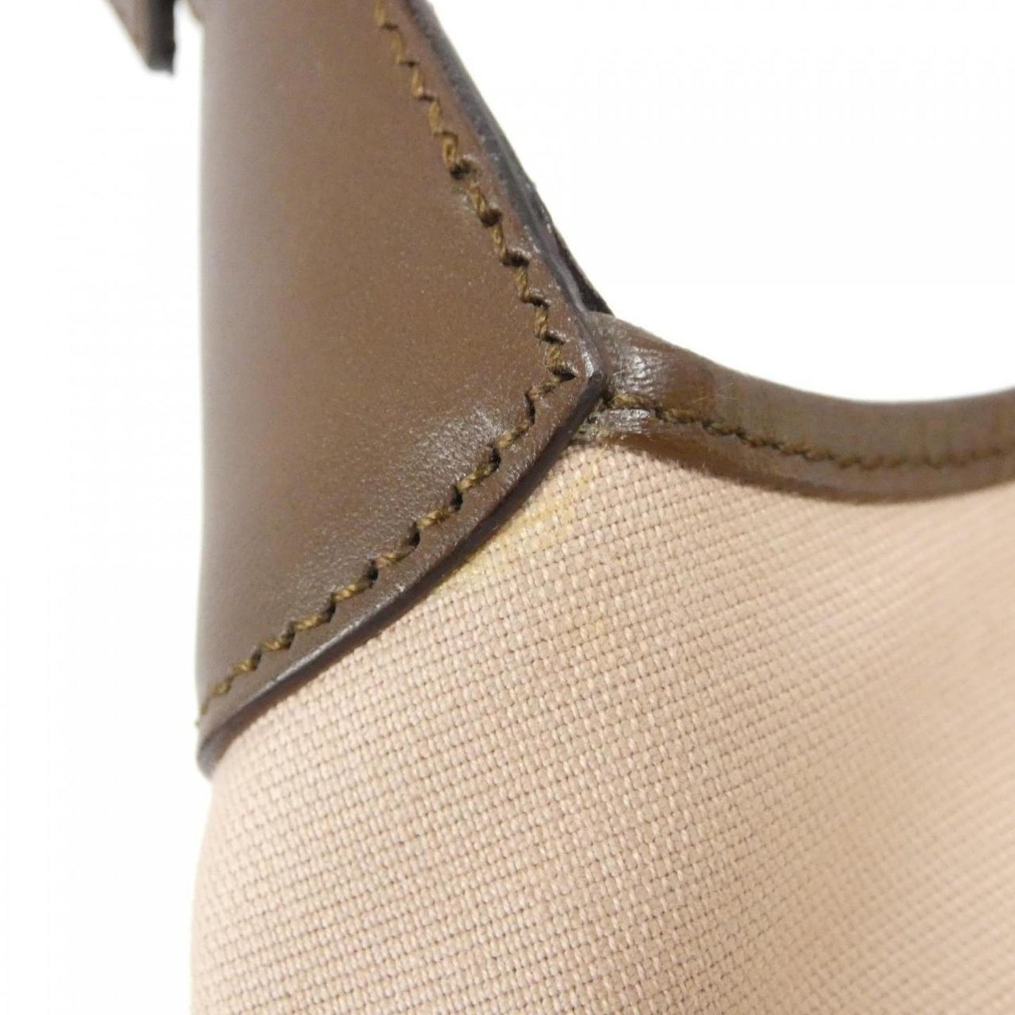 Gucci Brown Pink Canvas Leather Shoulder Bag ( )