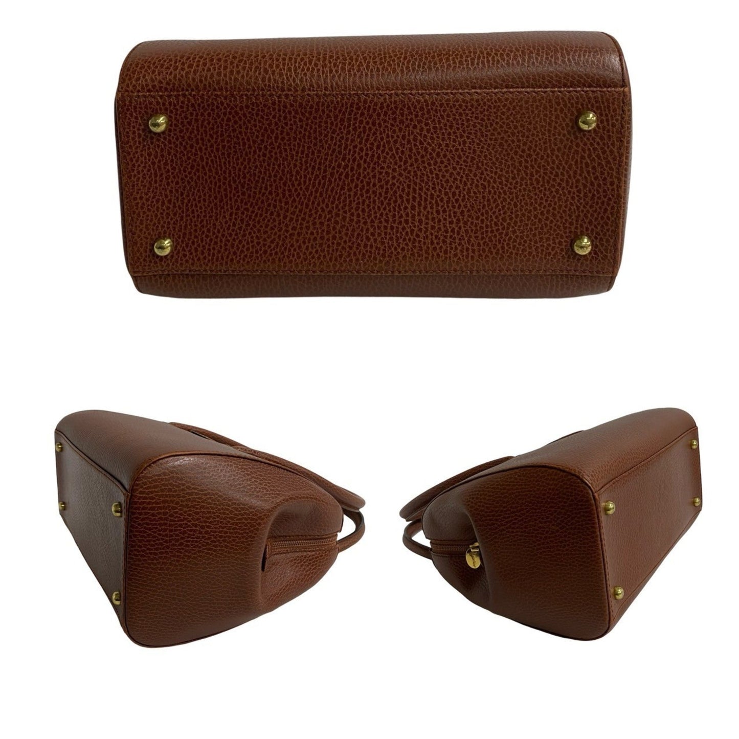 Gucci Brown Leather Handbag Tote Bag ( )