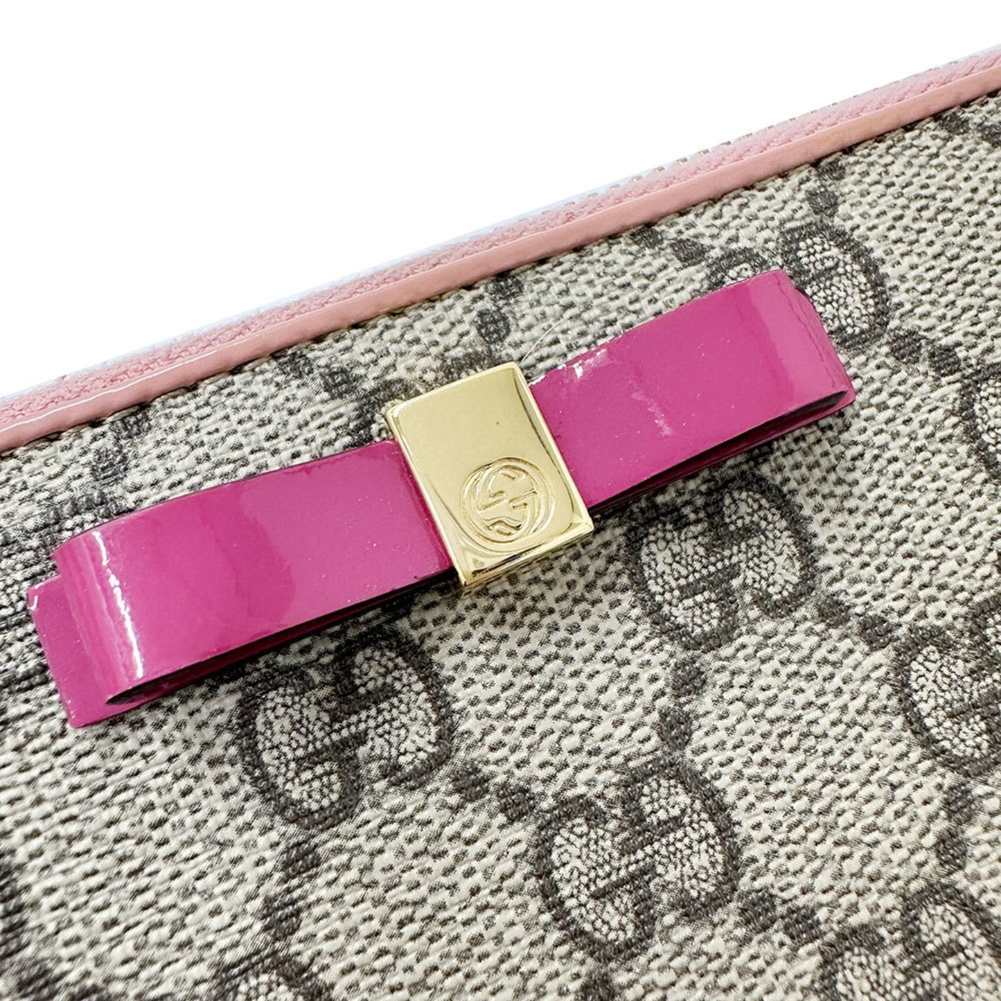 Gucci Gray Pink Pvc Long Wallet (Bi-Fold) ( )