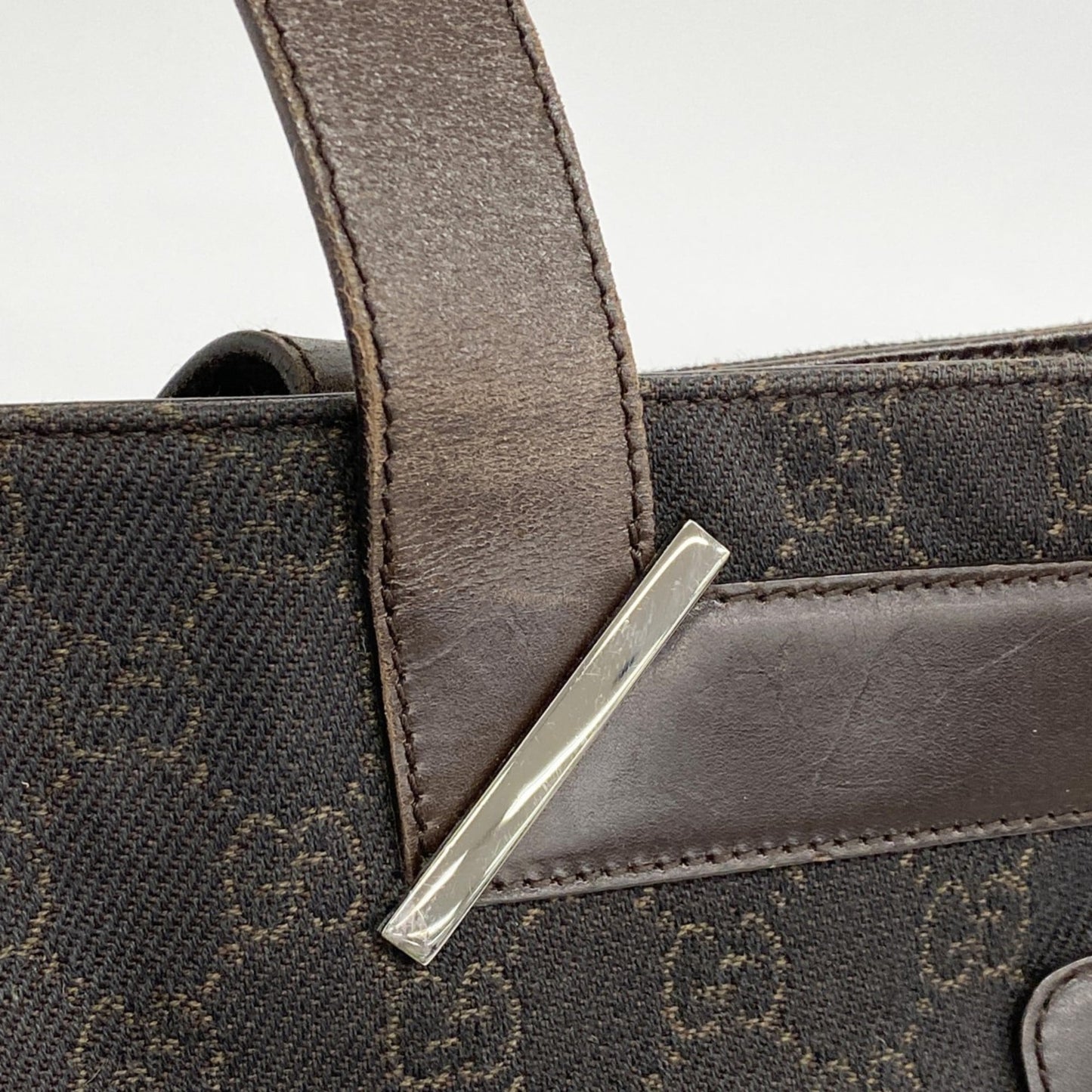 Gucci Brown Denim Tote Bag ( )