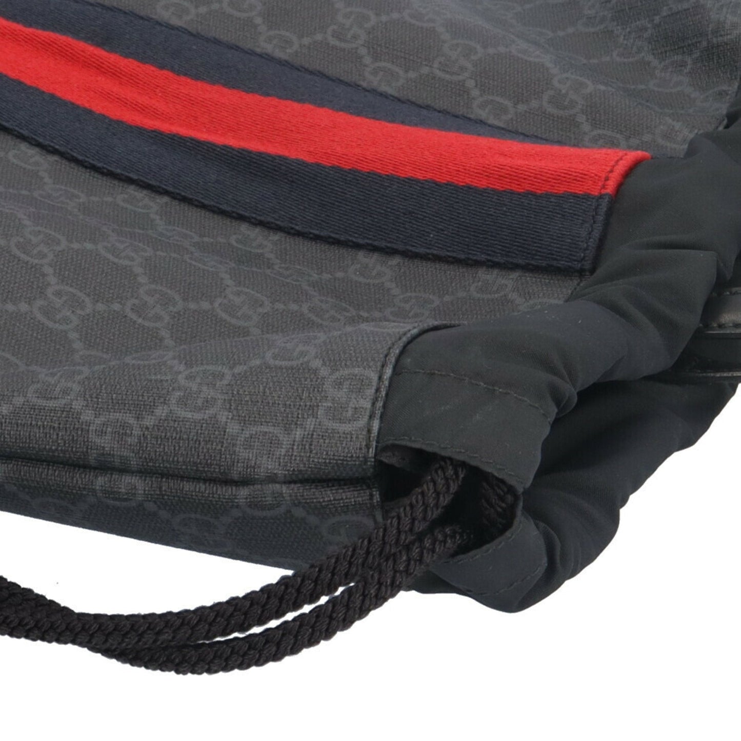 Gucci Black Navy Red Color Gg Supreme Backpack ( )