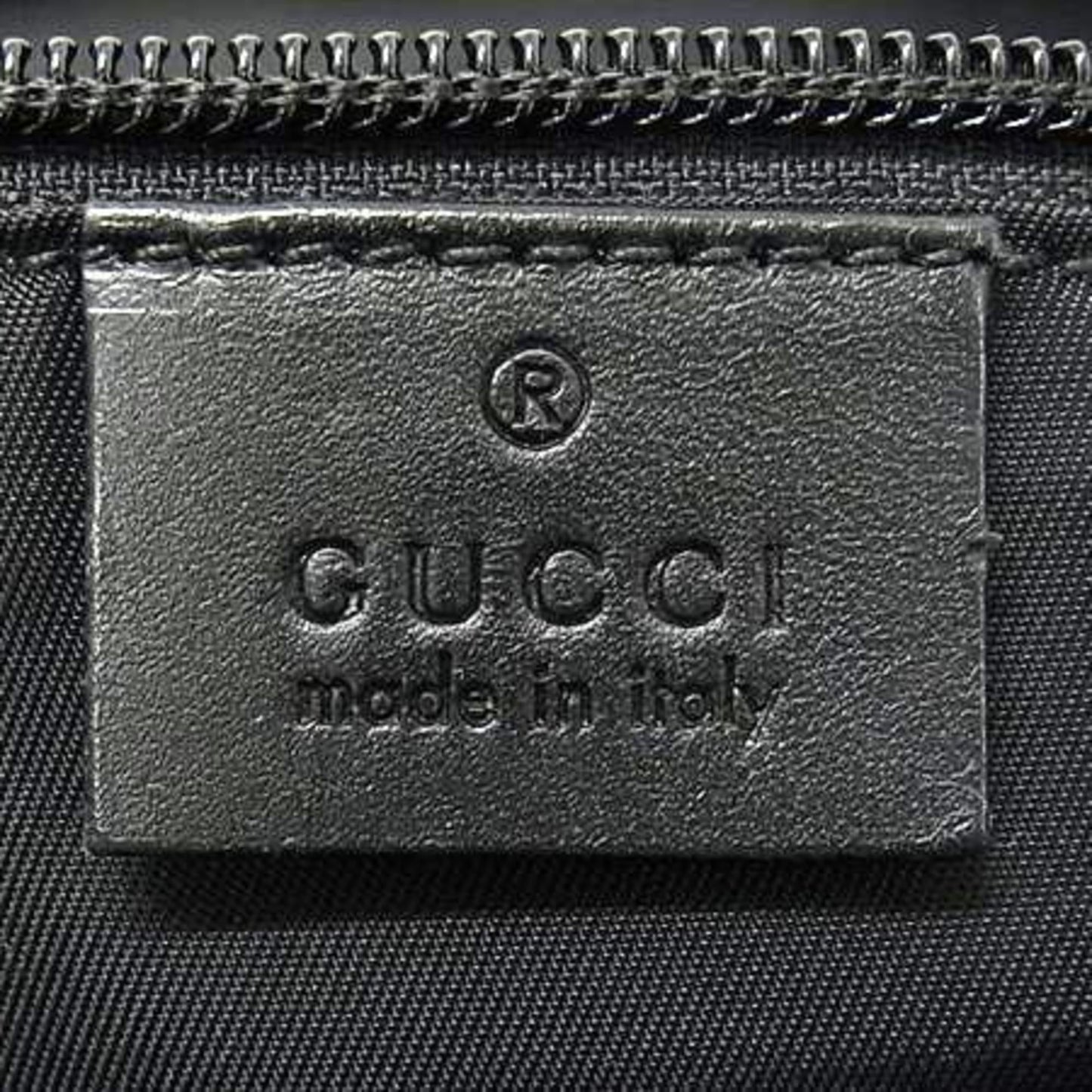 Gucci Black Canvas Leather Messenger Bag Shoulder Bag ( )