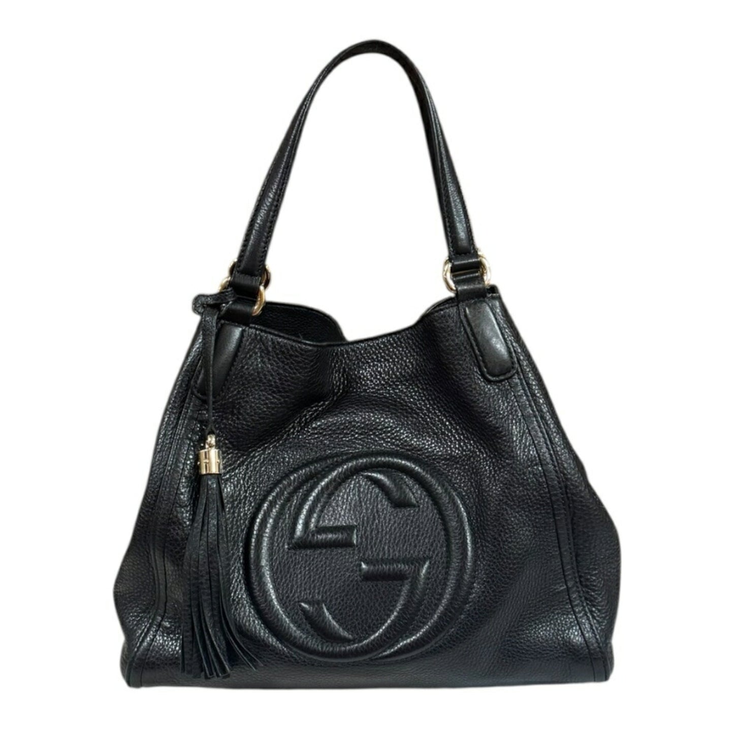 Gucci Black Leather Shoulder Bag ( )