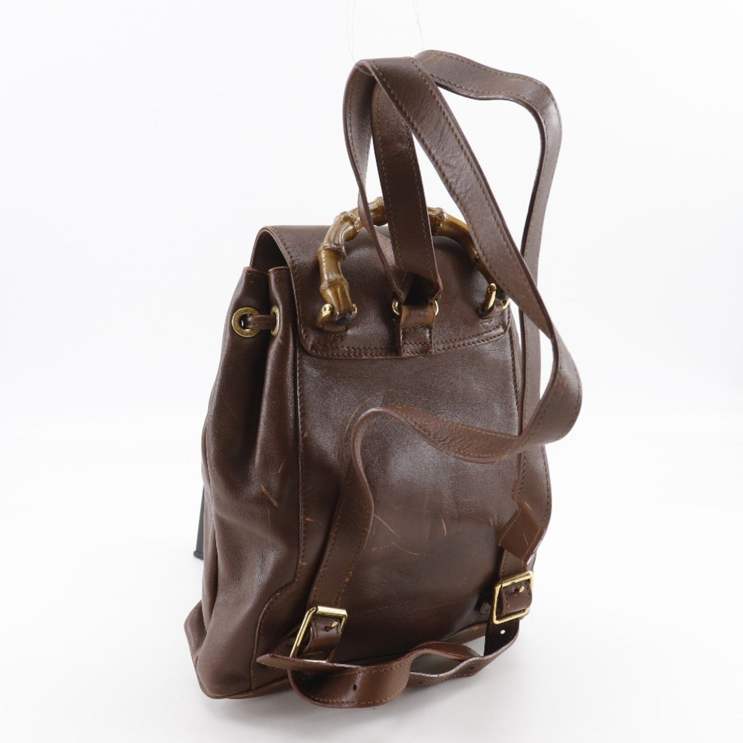 Gucci Brown Leather Backpack ( )