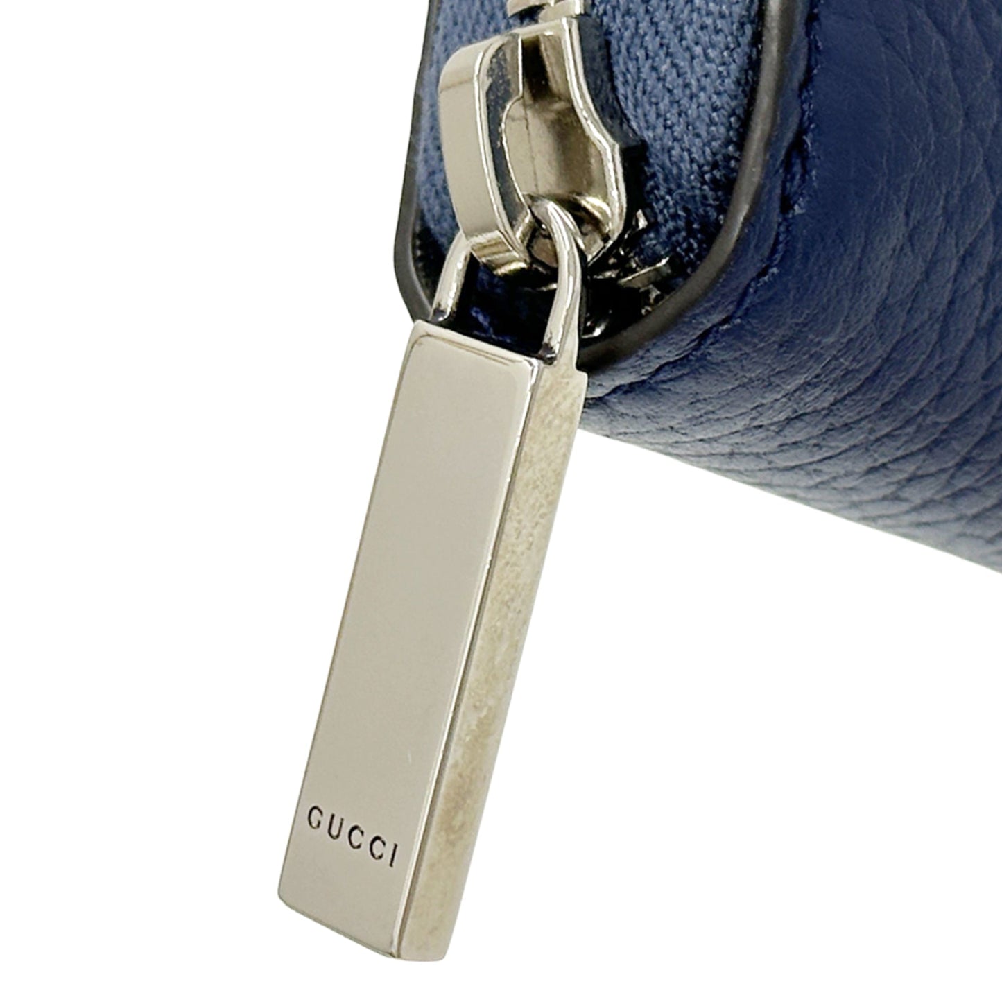 Gucci Blue Leather Long Bill Wallet (Bi-Fold) ( )