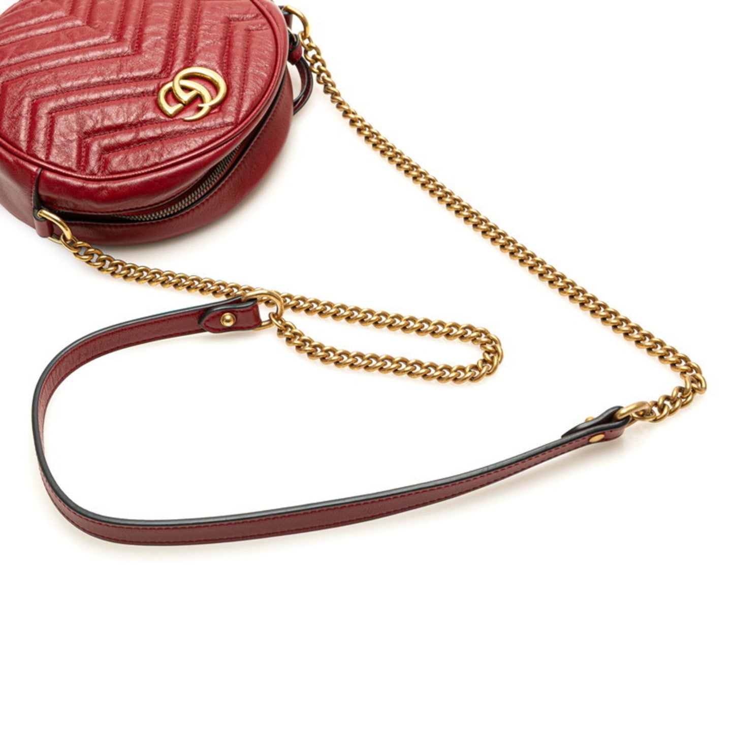 Gucci Gg Marmont Red Color Leather Shoulder Bag ( )