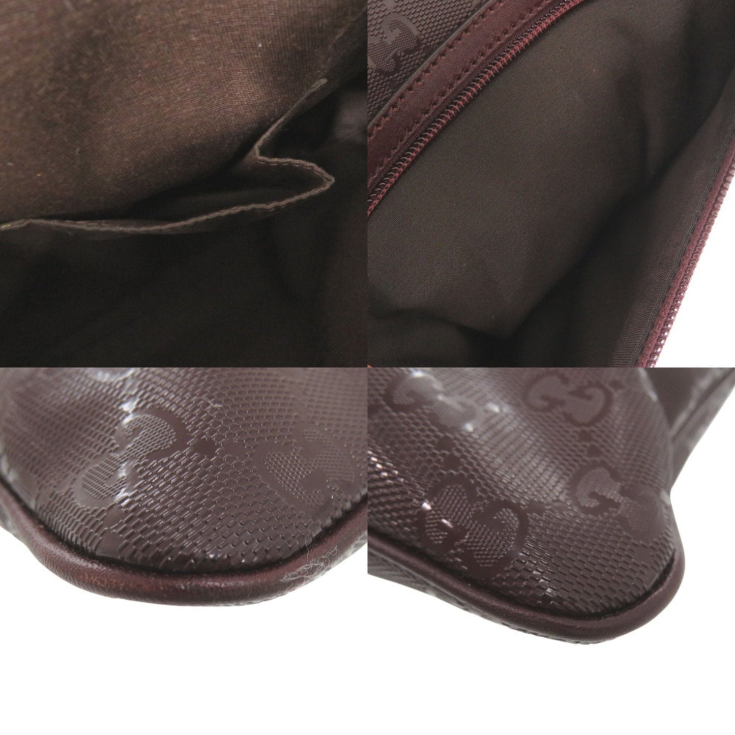 Gucci Bordeaux Pvc Leather Shoulder Bag ( )