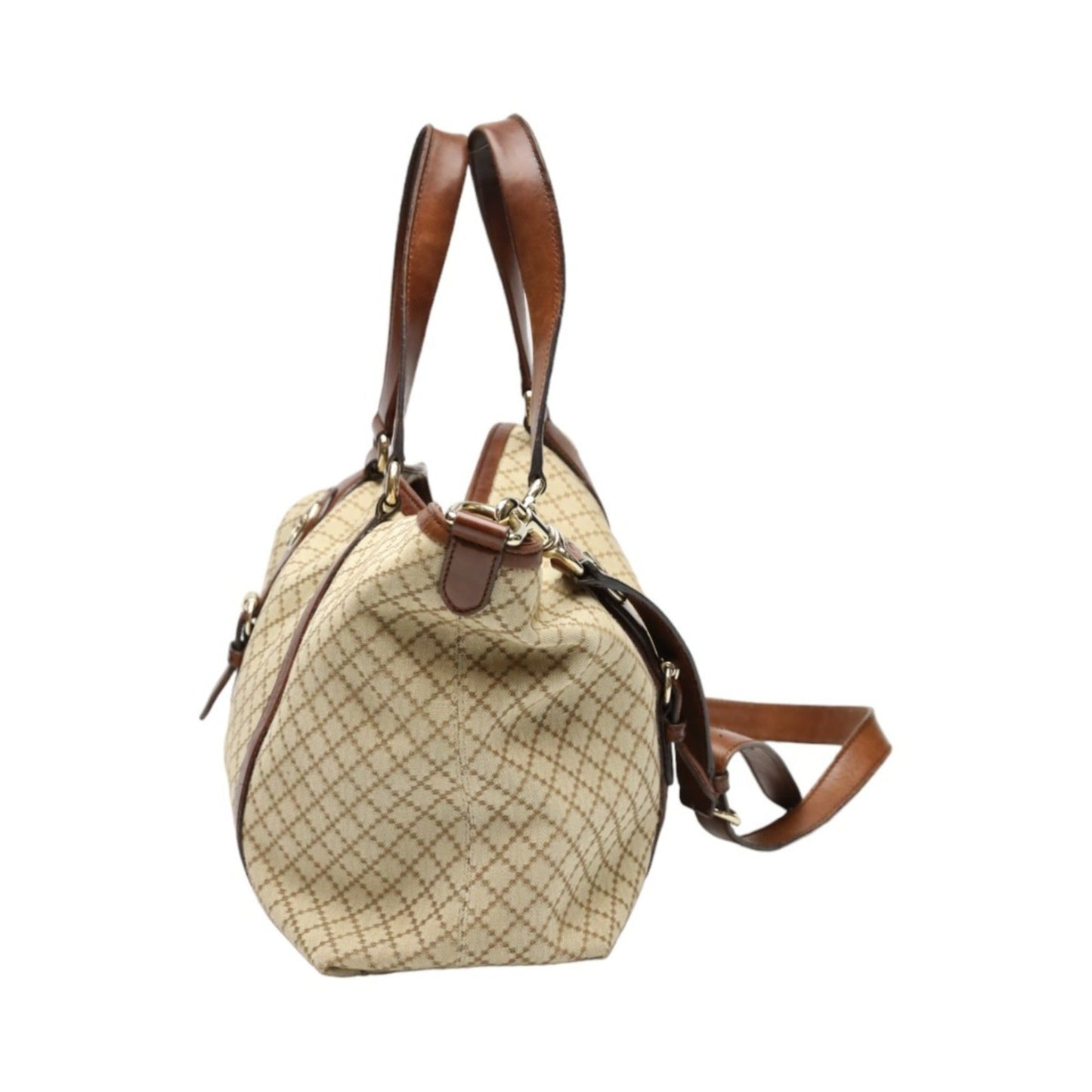 Gucci Brown Canvas Shoulder Bag Tote Bag ( )