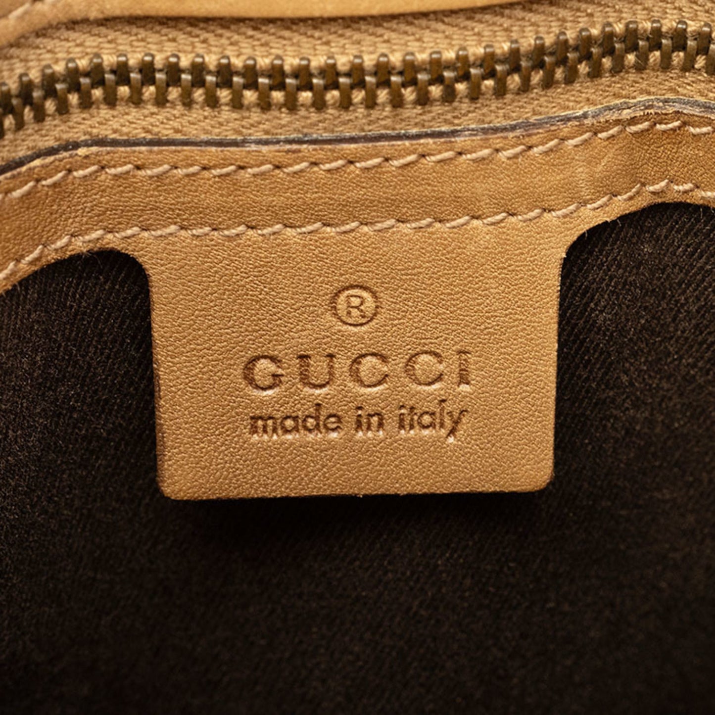 Gucci Gg Canvas Beige Brown Gg Canvas Leather Shoulder Bag ( )