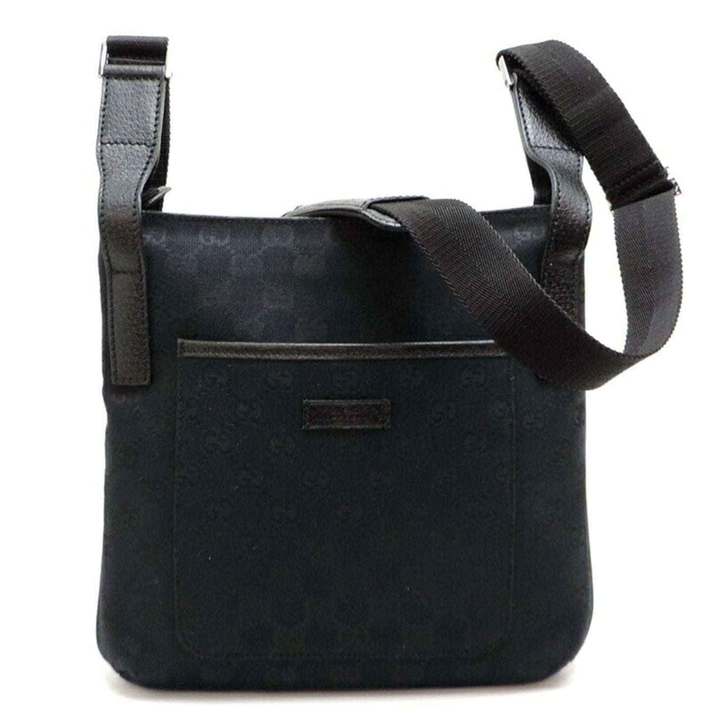 Gucci Black Gg Canvas Shoulder Bag