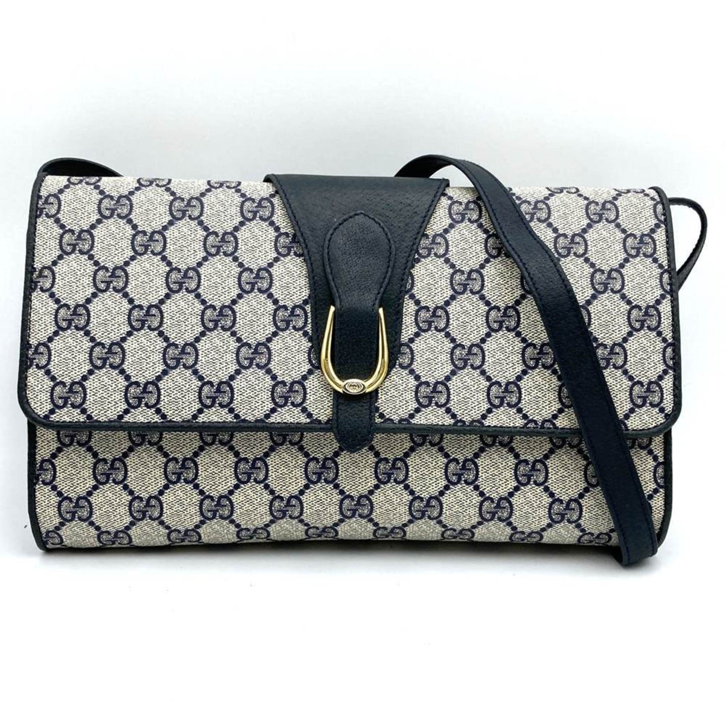 Gucci Navy Gg Supreme Shoulder Bag ( )