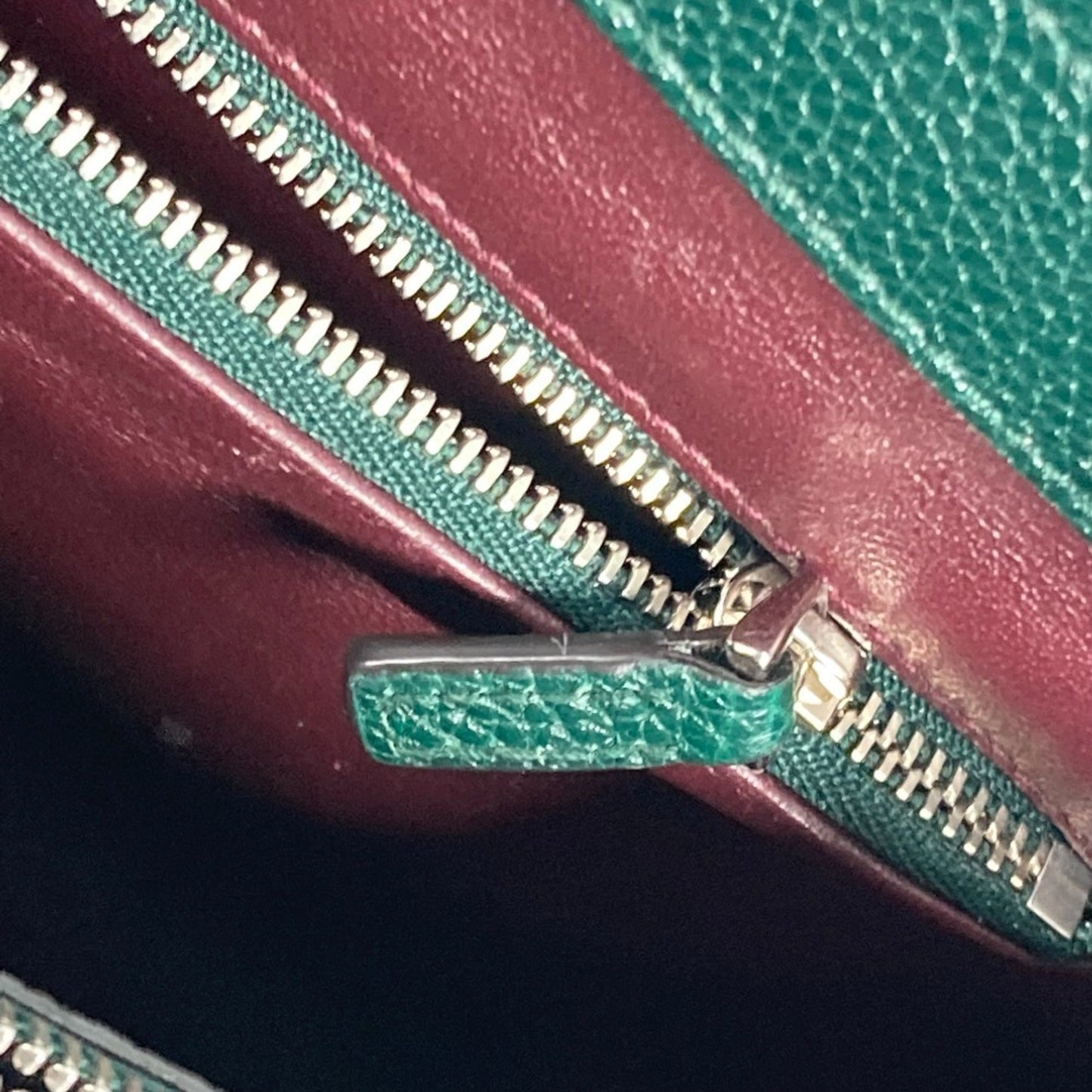 Gucci Green Leather Handbag Shoulder Bag ( )