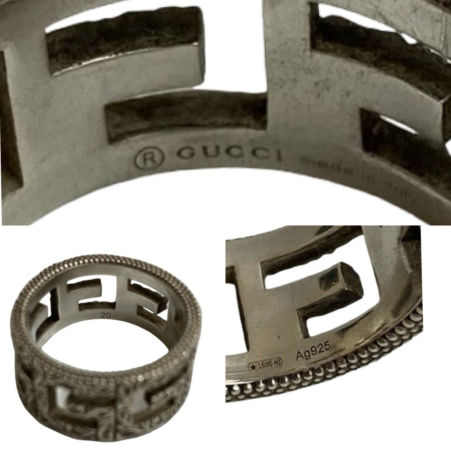 Gucci Silver Silver 925 Band Ring ( )