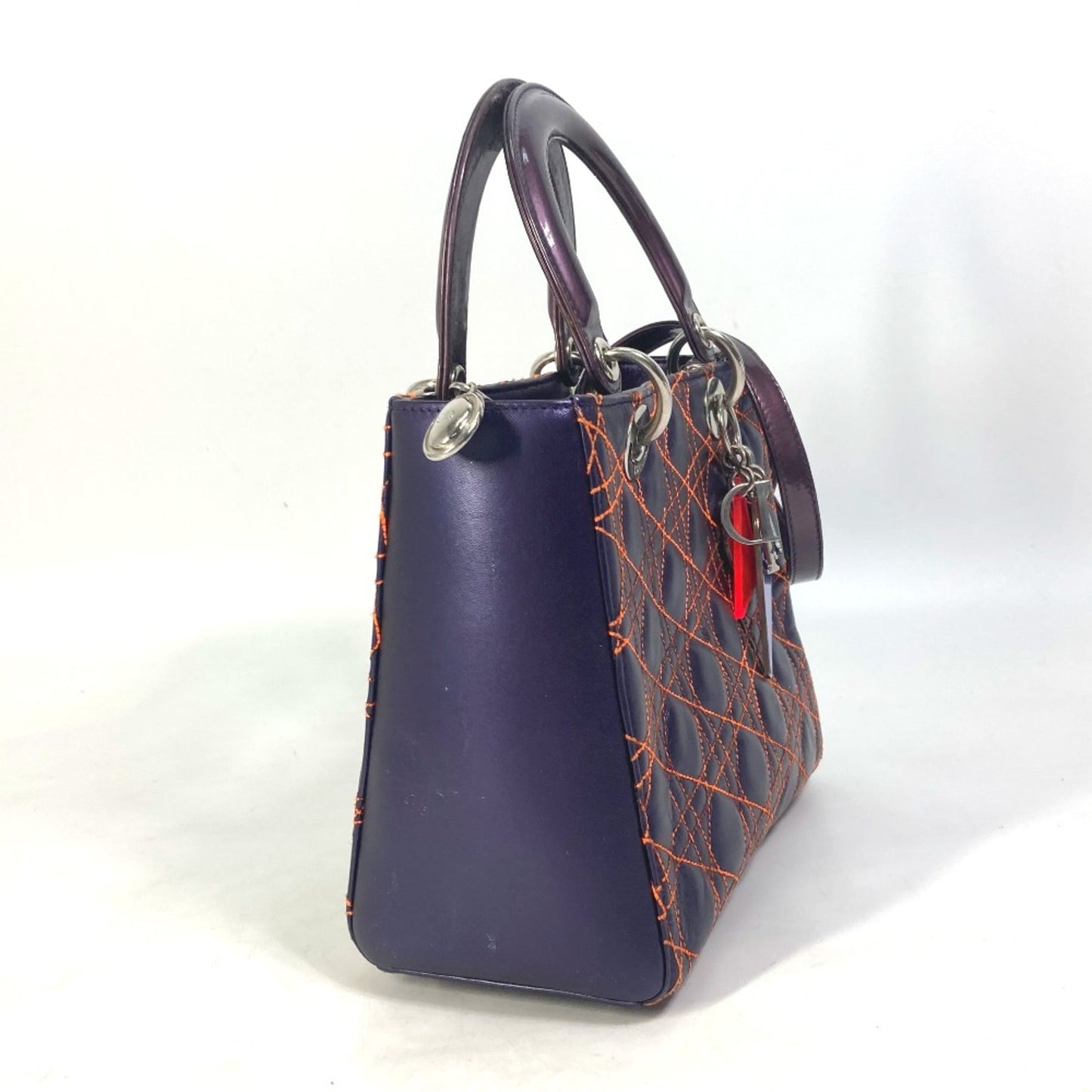Christian Dior Purple Leather Handbag ()