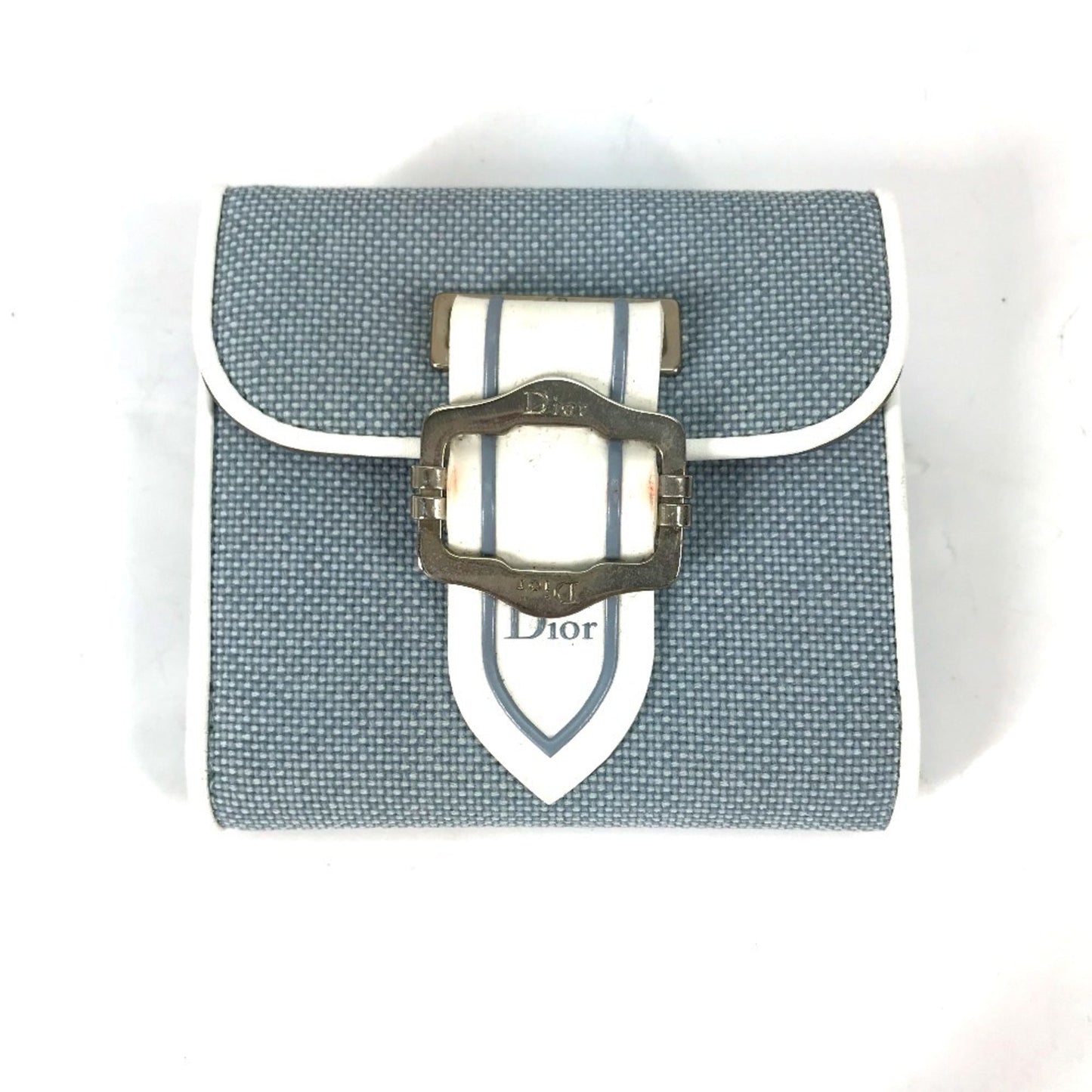 Christian Dior Blue Canvas Wallet (Bi-Fold) ()
