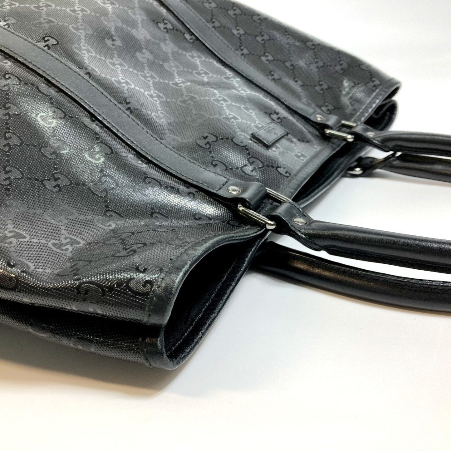 Gucci Black Gg Imprimé Tote Bag ( )
