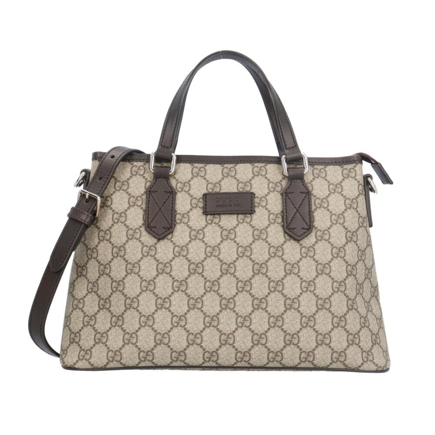 Gucci Beige Brown Gg Supreme Shoulder Bag ( )