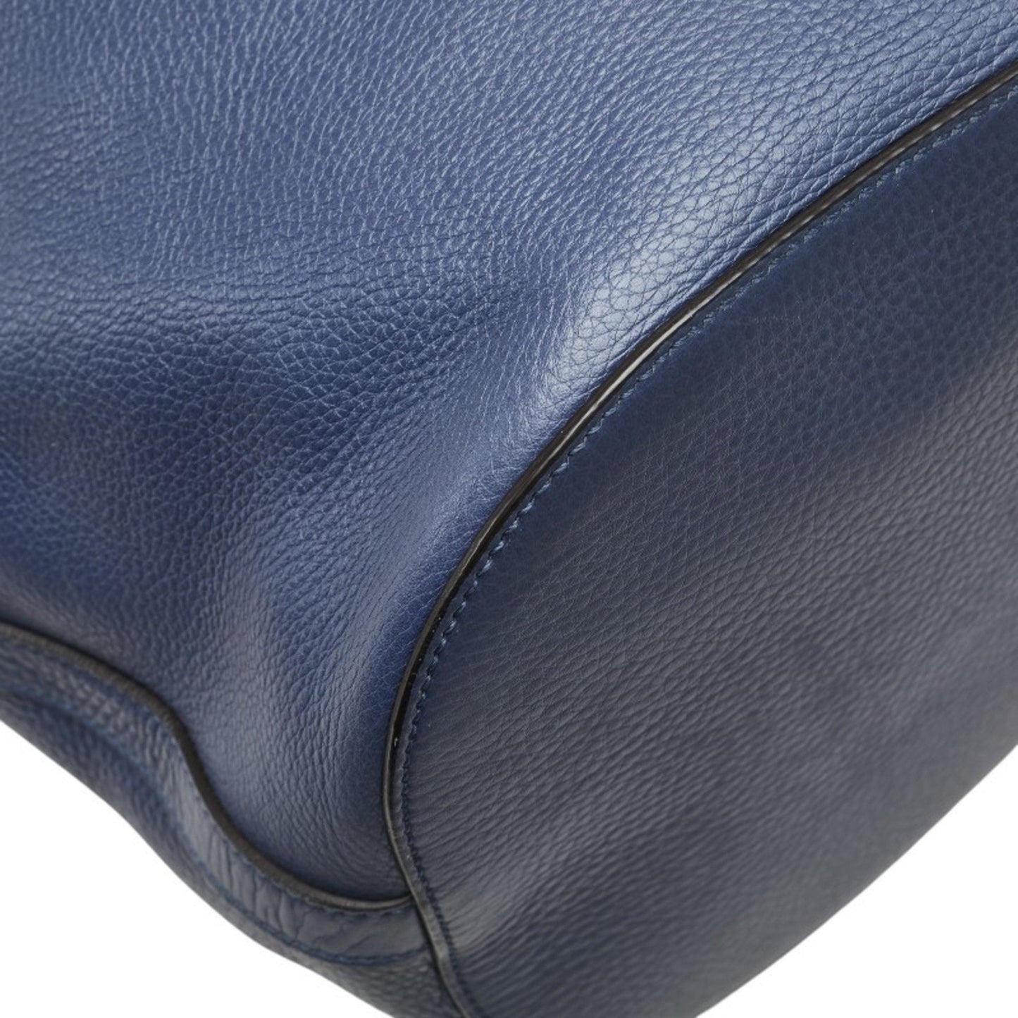 Gucci Bamboo Navy Leather Handbag Shoulder Bag ( )