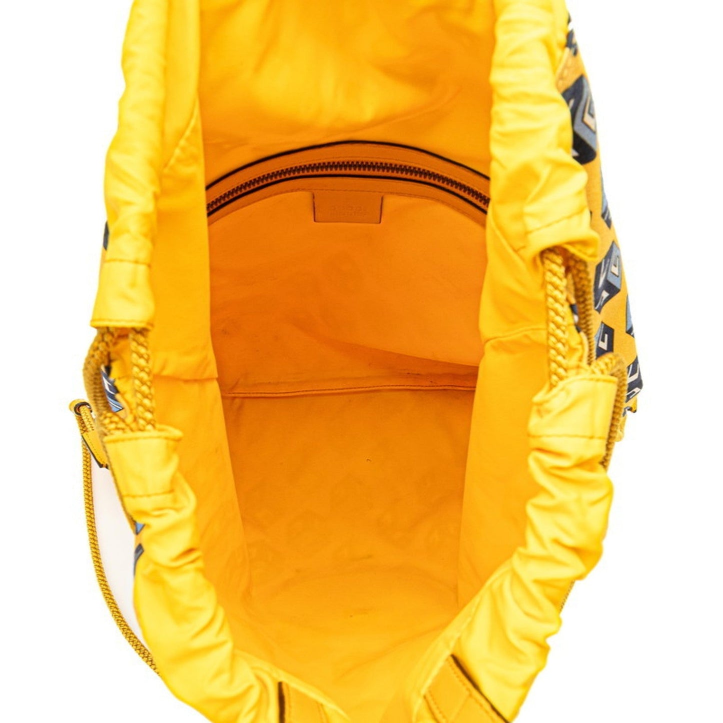 Gucci Blue Yellow Nylon Leather Backpack ( )