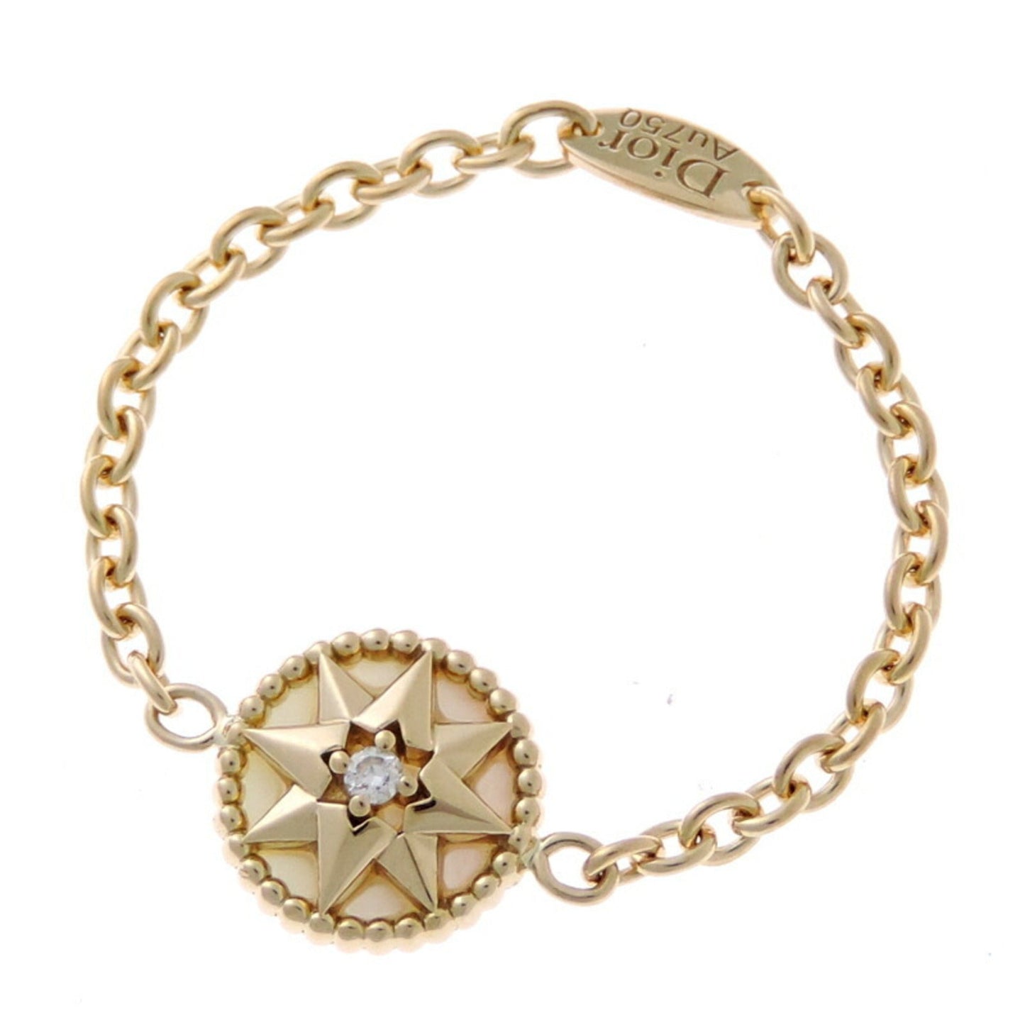 Christian Dior Gold White Yellow Gold (18K) Band Ring ()