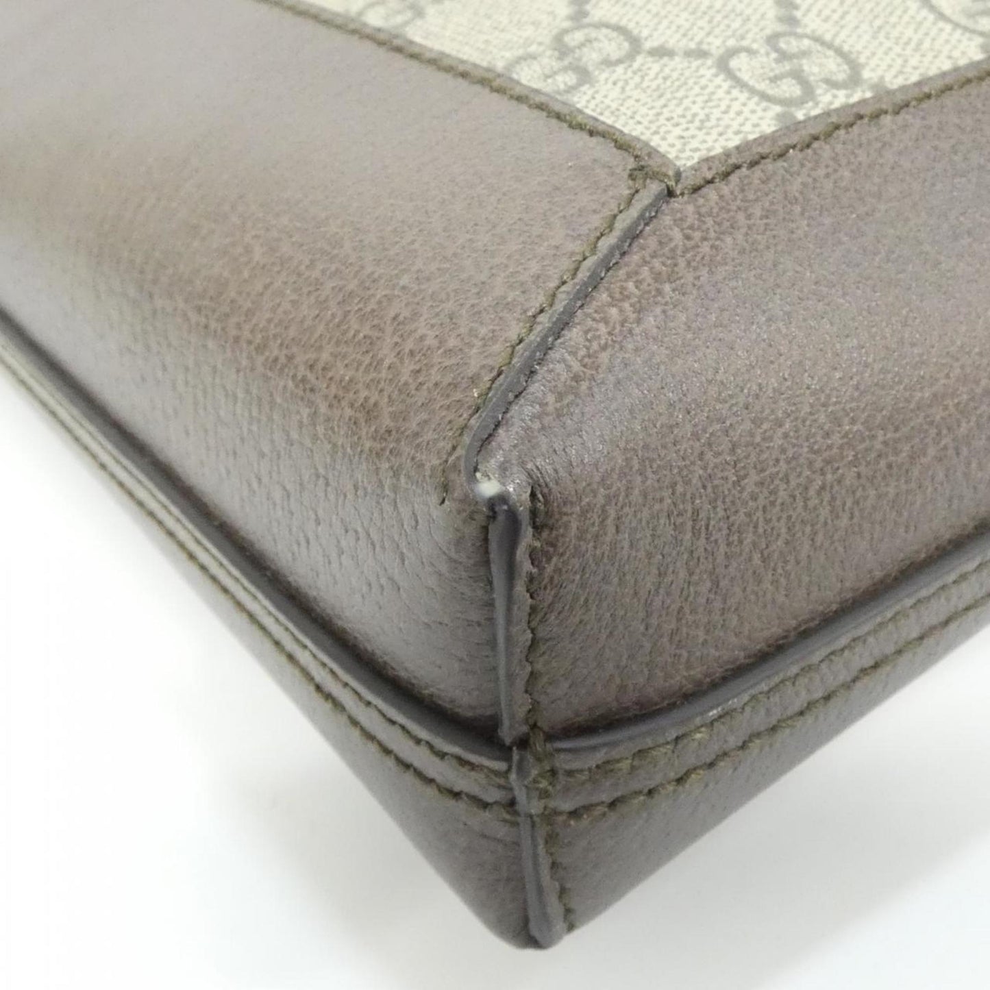 Gucci Beige Brown Canvas Handbag ( )