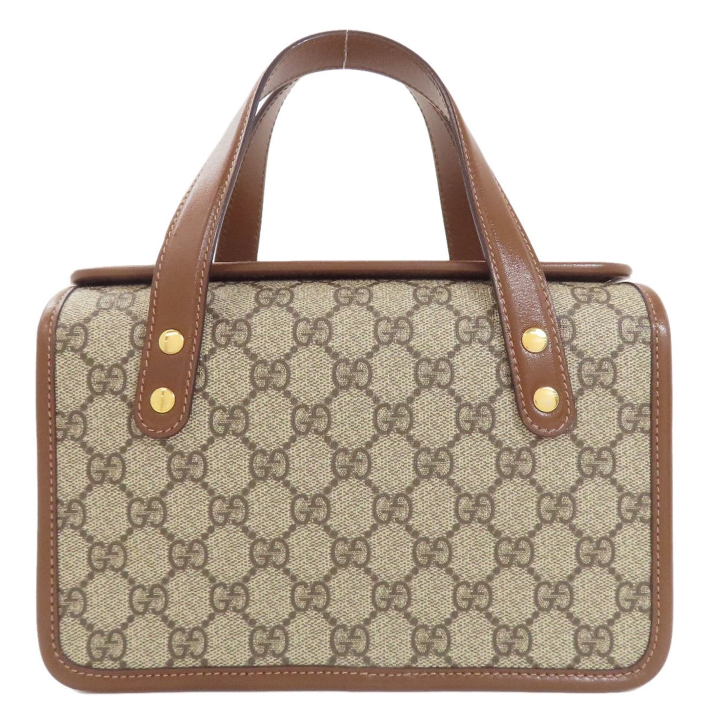Gucci Brown Pvc Leather Handbag ( )