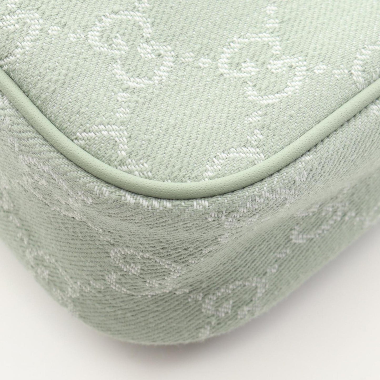Gucci Green Canvas Leather Handbag Shoulder Bag ( )
