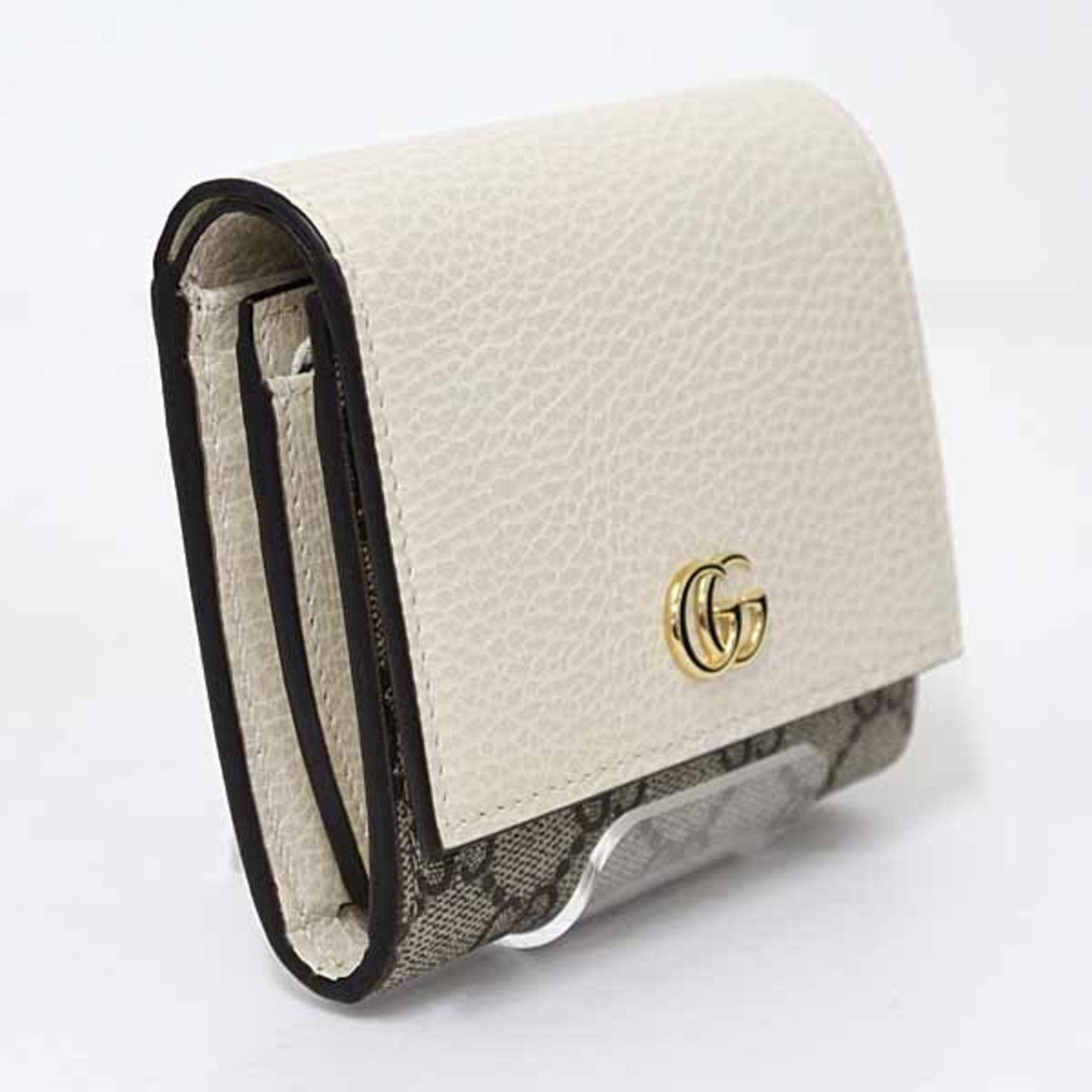 Gucci Beige White Gg Supreme Wallet (Tri-Fold) ( )