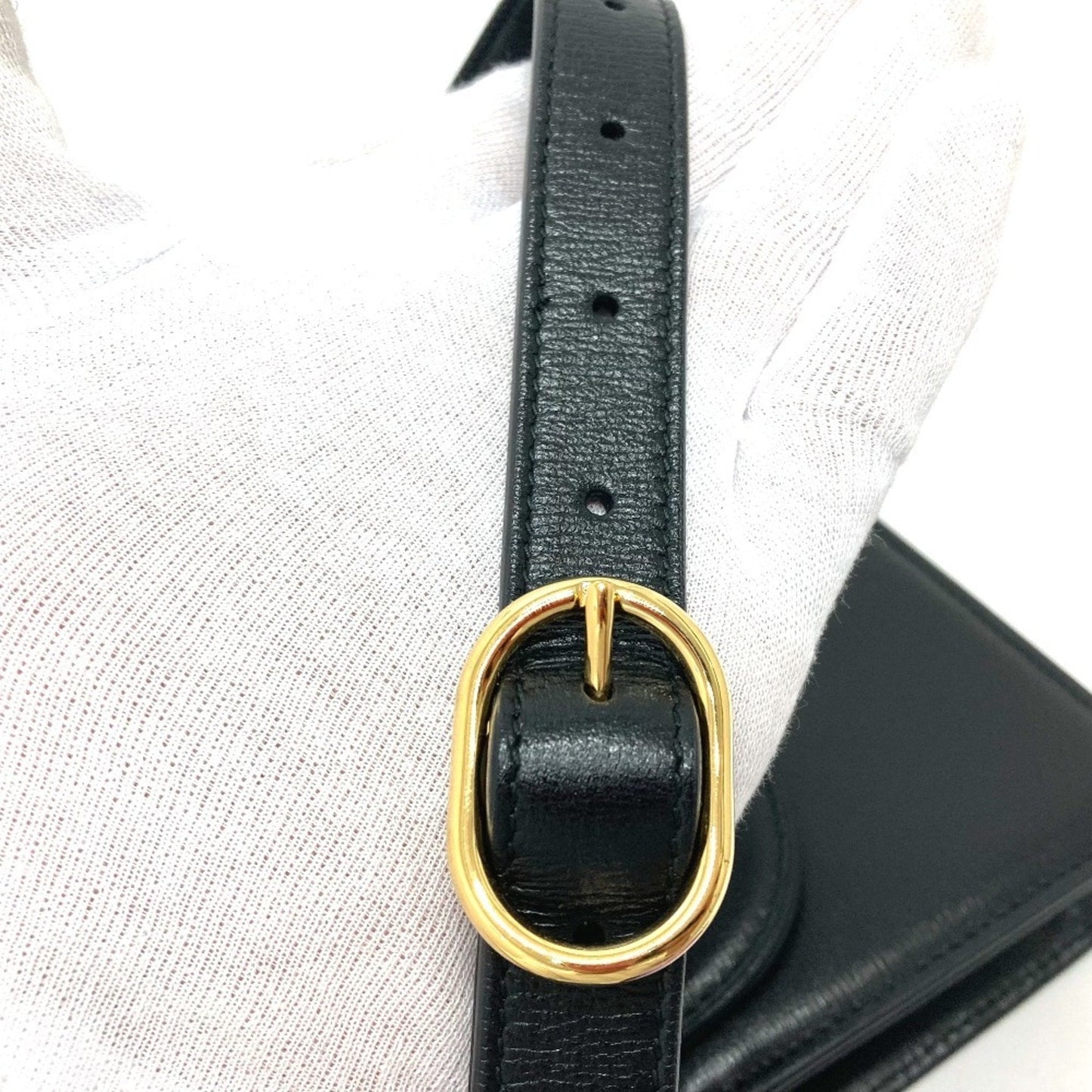 Gucci Black Leather Shoulder Bag ( )