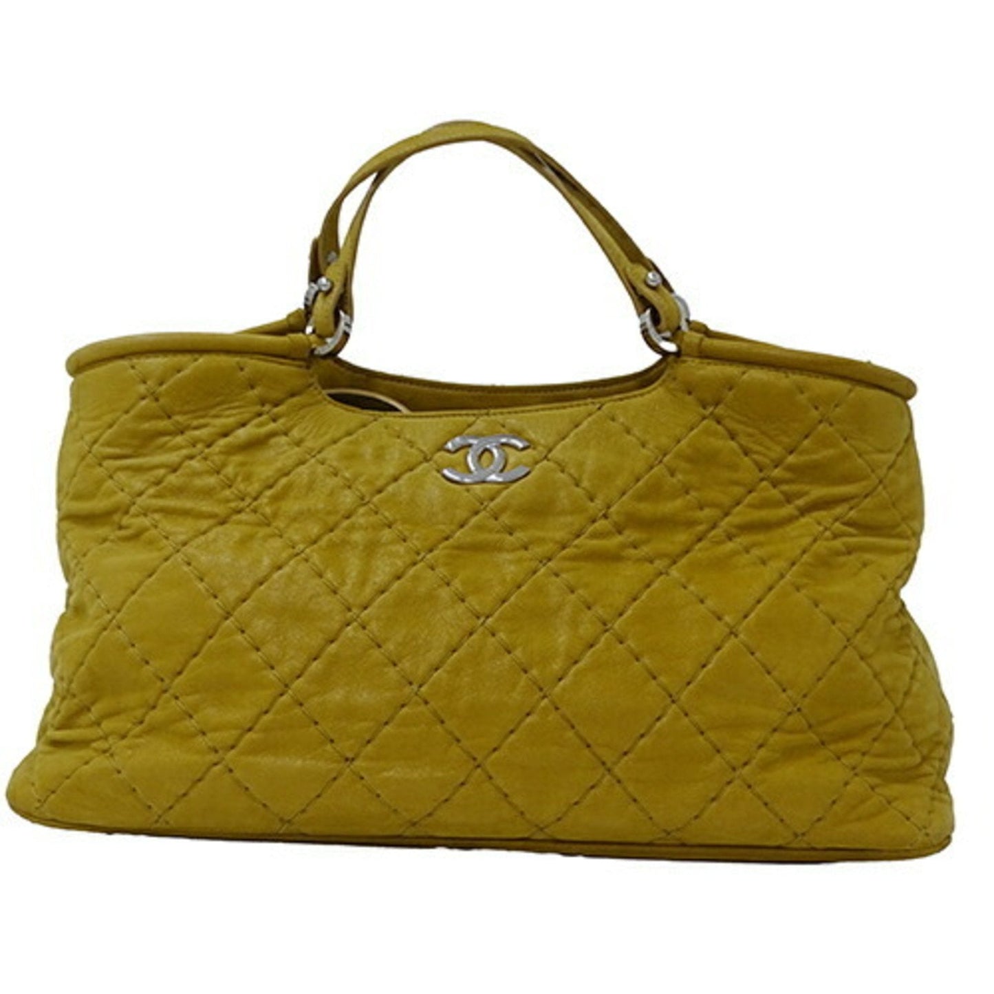 CHANEL Bag Wild Stitch Women's Handbag Shoulder 2way Suede Camel