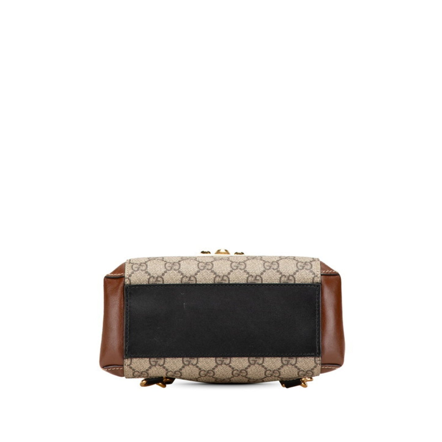 Gucci Beige Black Brown Pvc Leather Backpack ( )