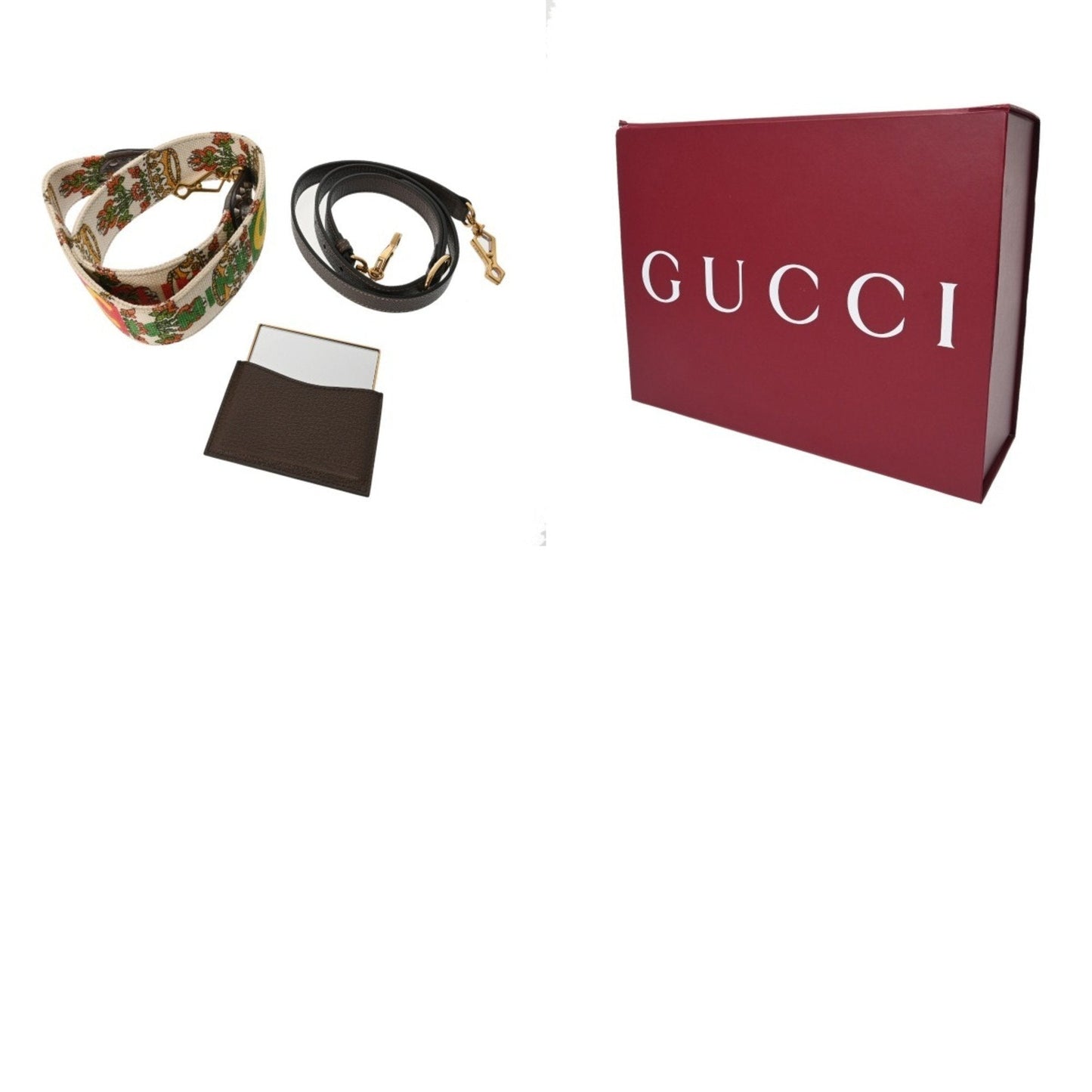 Gucci Beige Green Canvas Leather Handbag ( )