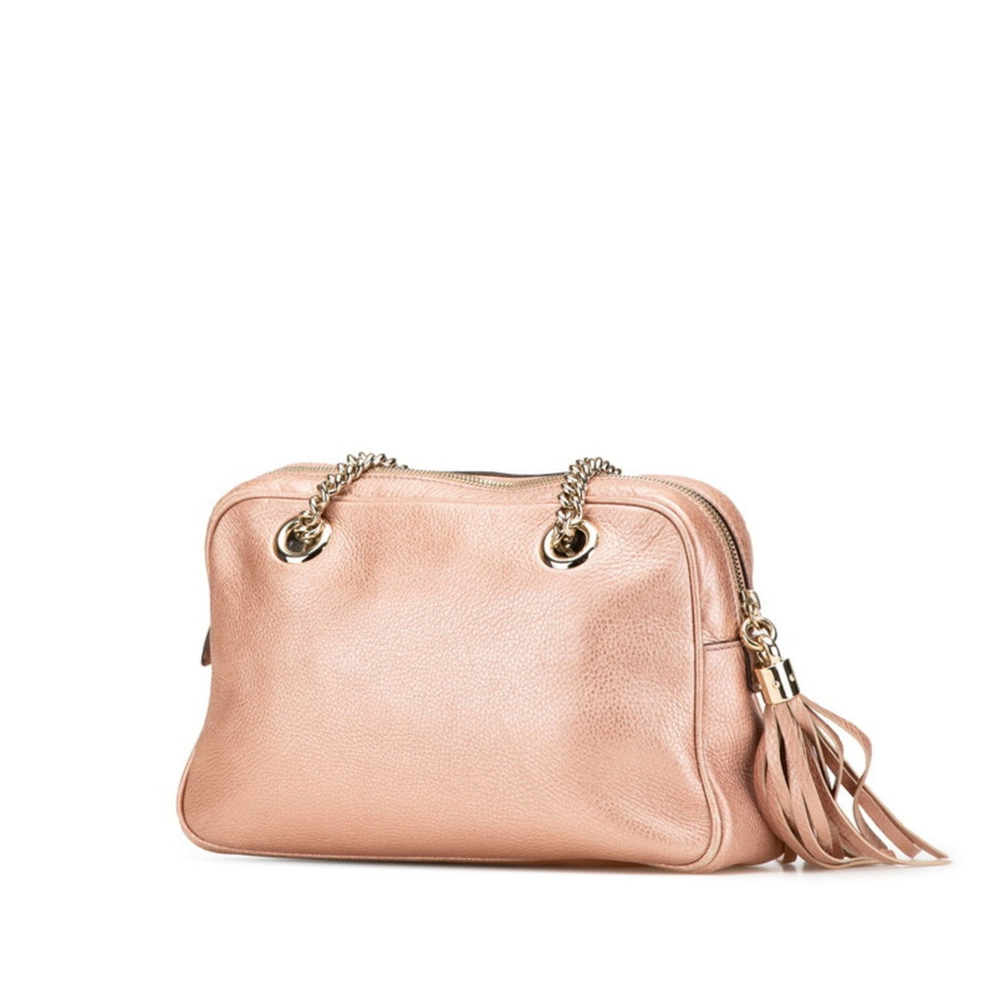 Gucci Gold Pink Leather Shoulder Bag ( )
