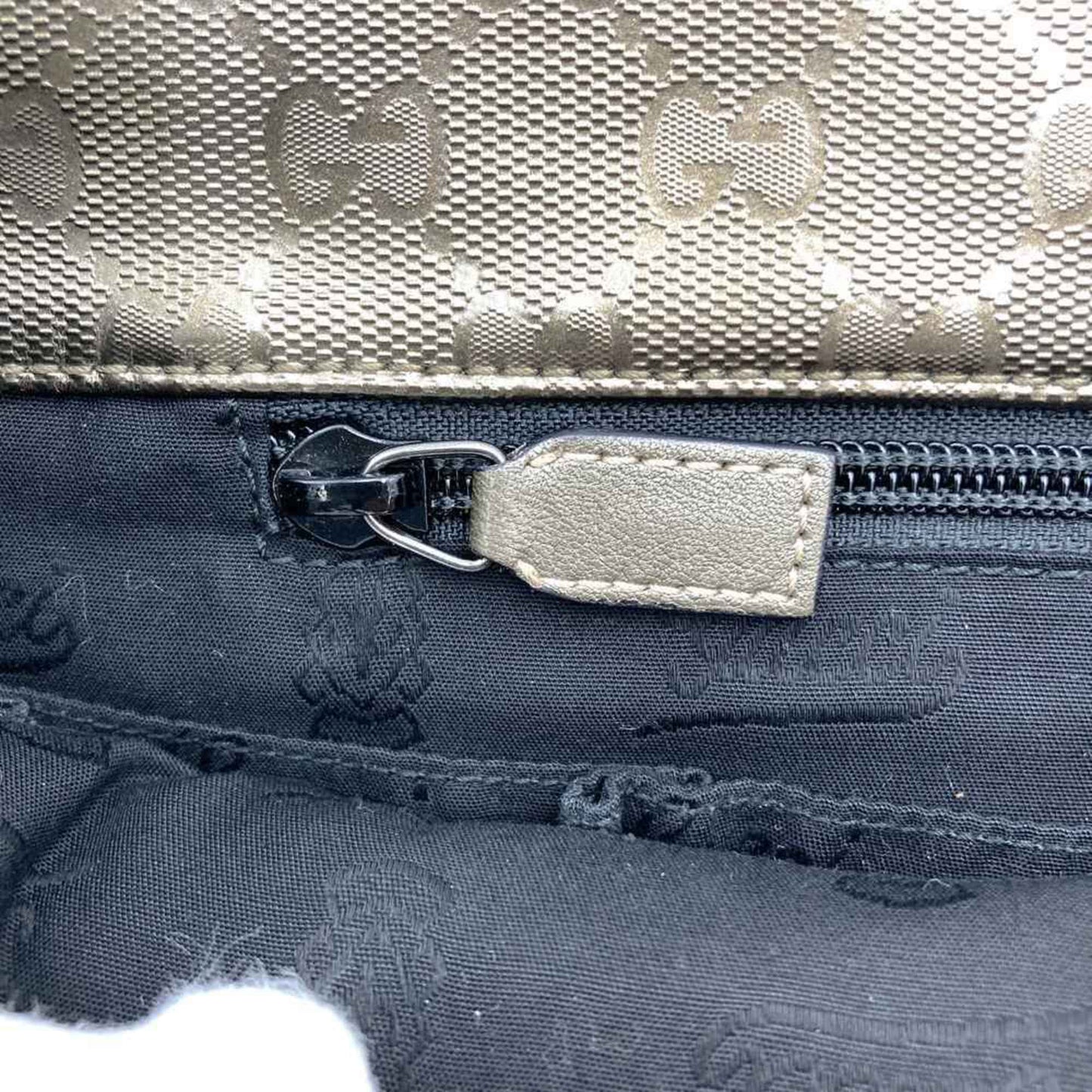 Gucci Gg Imprimé Brown Metallic Gg Imprimé Shoulder Bag ( )