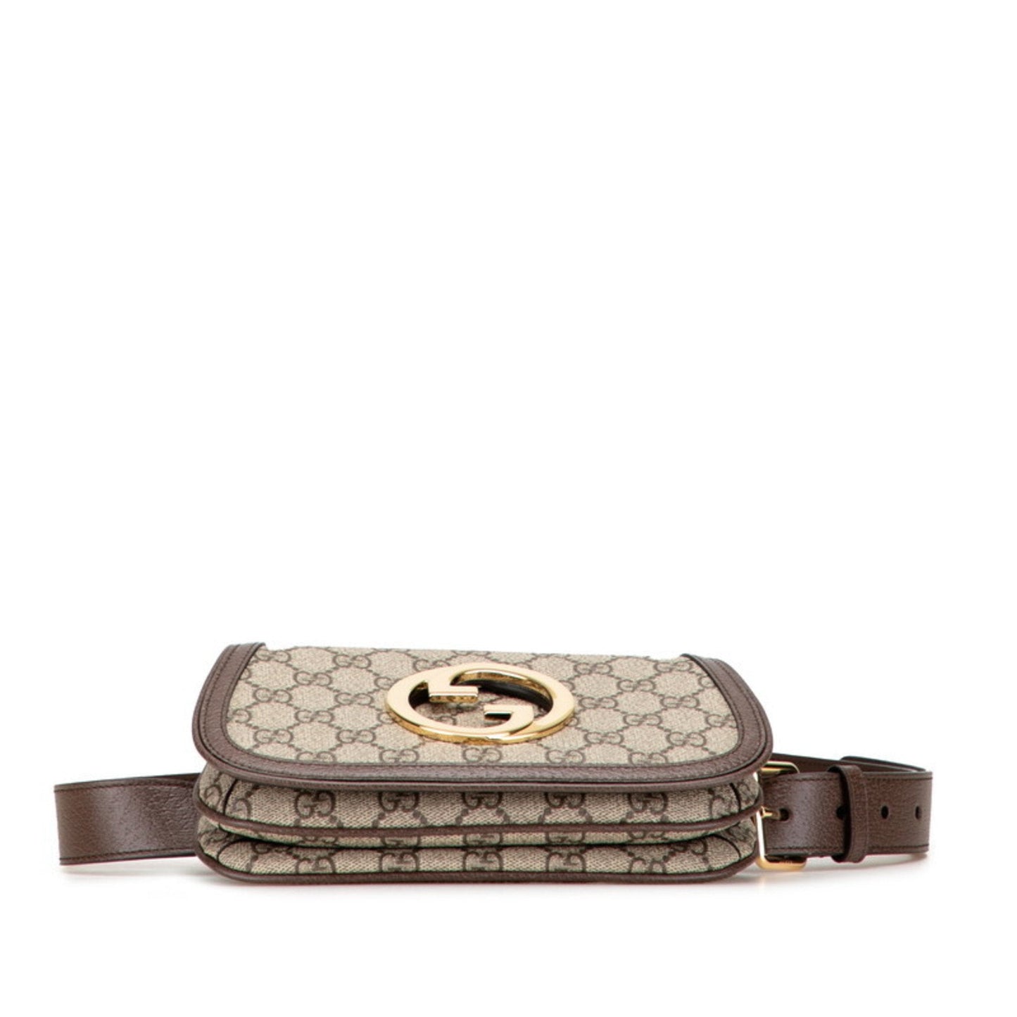 Gucci Beige Brown Pvc Leather Fanny Pack Sling Bag ( )
