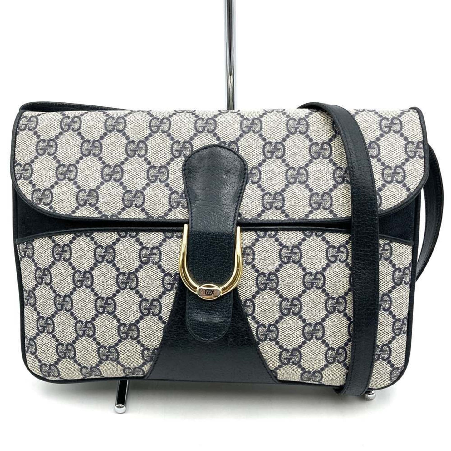 Gucci Navy Gg Supreme Shoulder Bag ( )