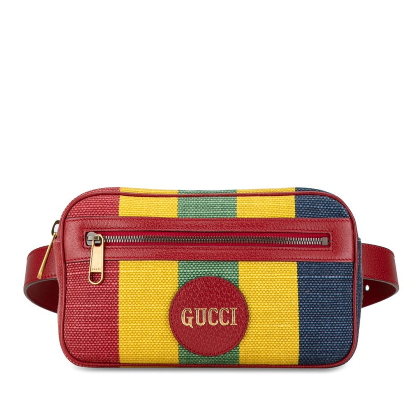 Gucci Multi-Color Red Color Canvas Leather Fanny Pack Pochette Sling Bag