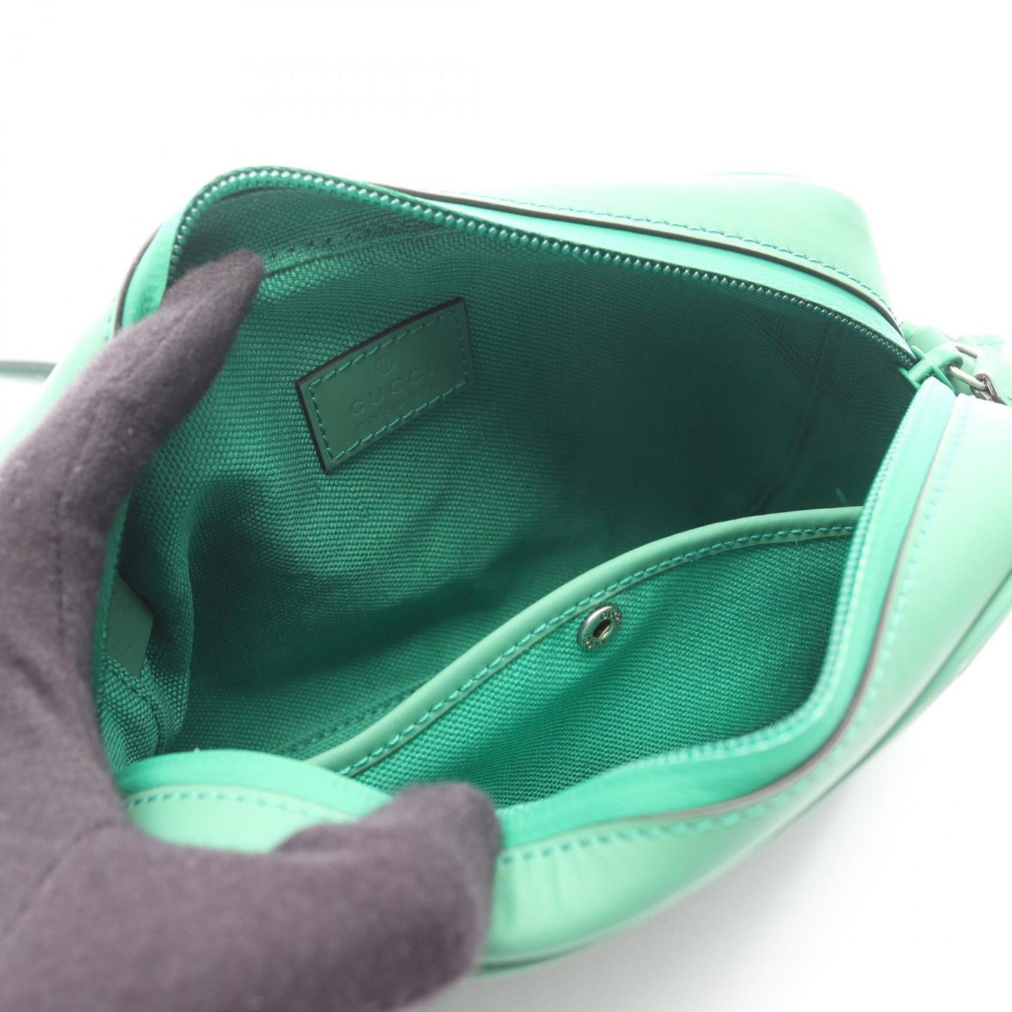 Gucci Green Rubber Shoulder Bag ( )