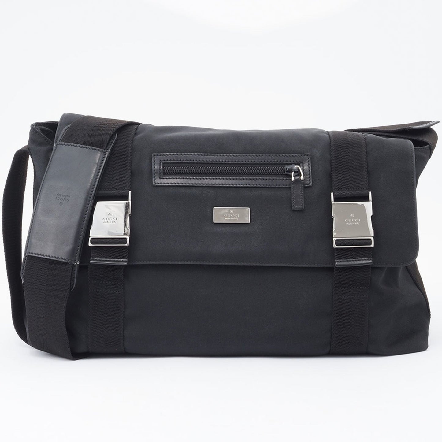 Gucci Black Nylon Messenger Bag Shoulder Bag