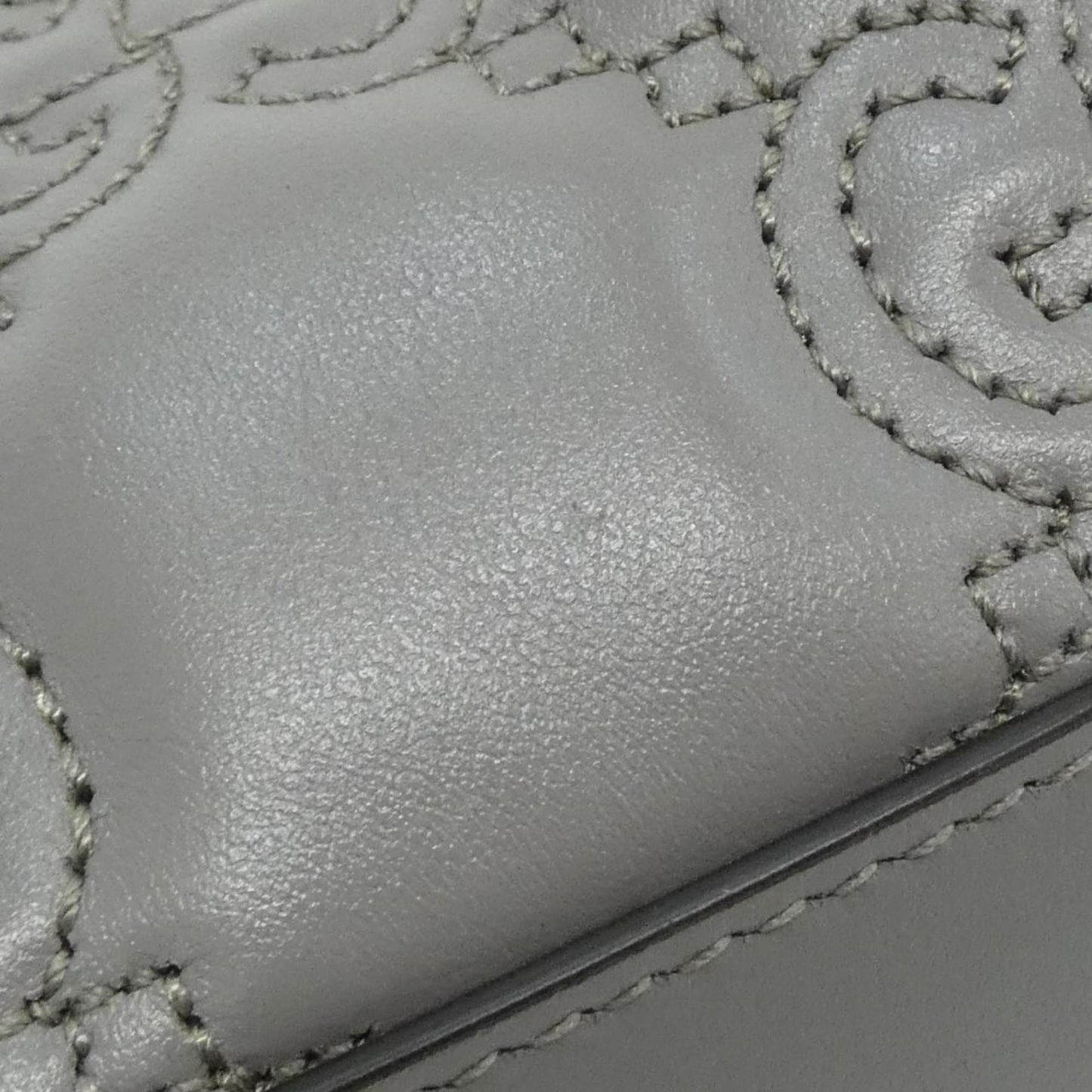 Gucci Gray Leather Shoulder Bag ( )