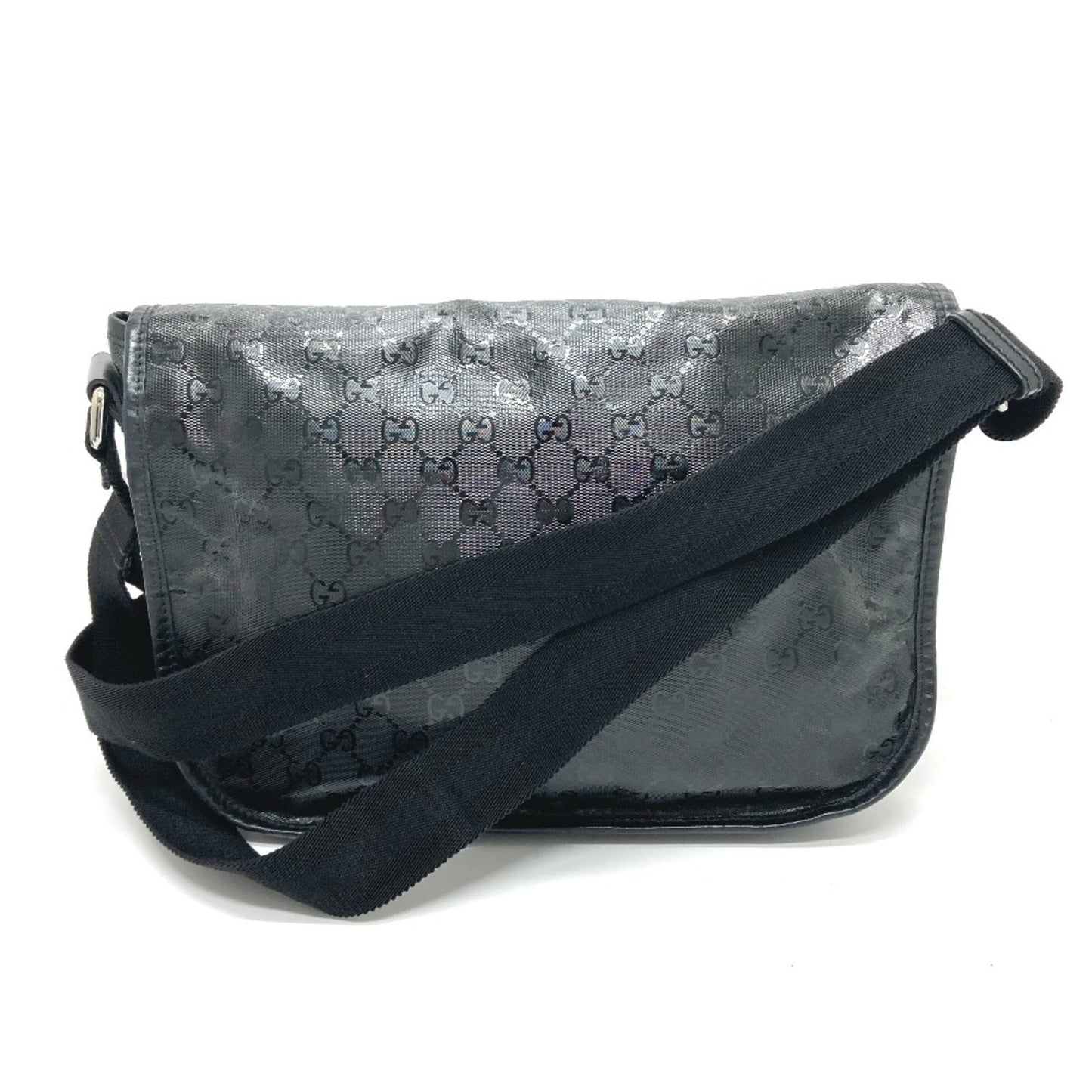 Gucci Black Gg Imprimé Messenger Bag Shoulder Bag ( )