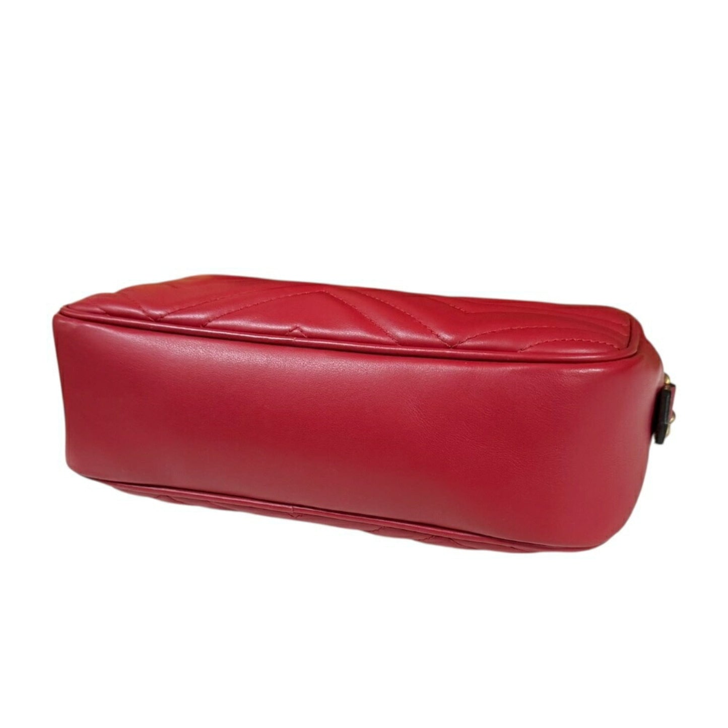 Gucci Gg Marmont Red Color Leather Shoulder Bag ( )