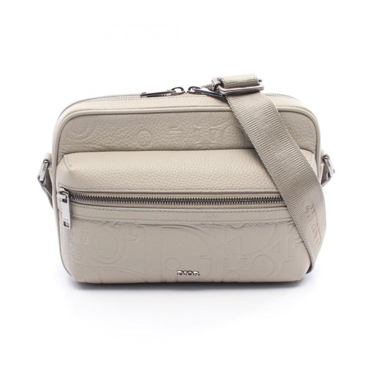 Christian Dior Beige Leather Messenger Bag Shoulder Bag ()
