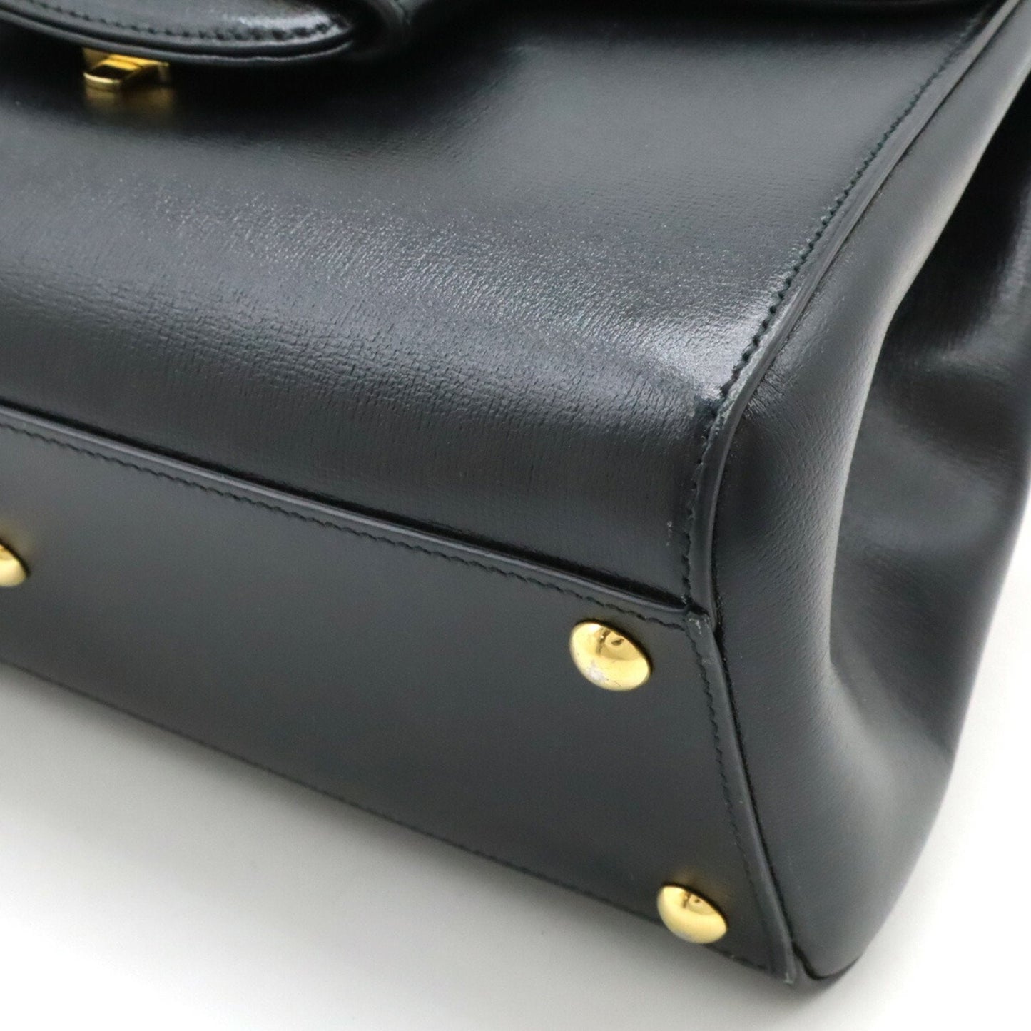 Gucci Black Leather Handbag Shoulder Bag ( )