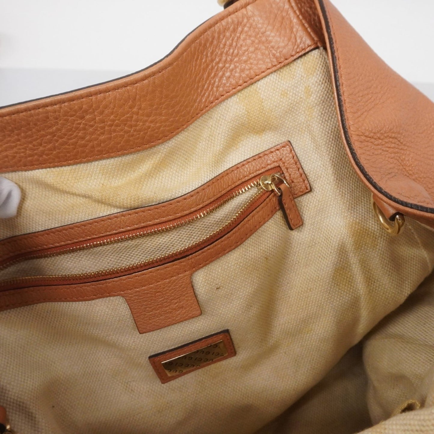 Gucci Orange Leather Tote Bag ( )