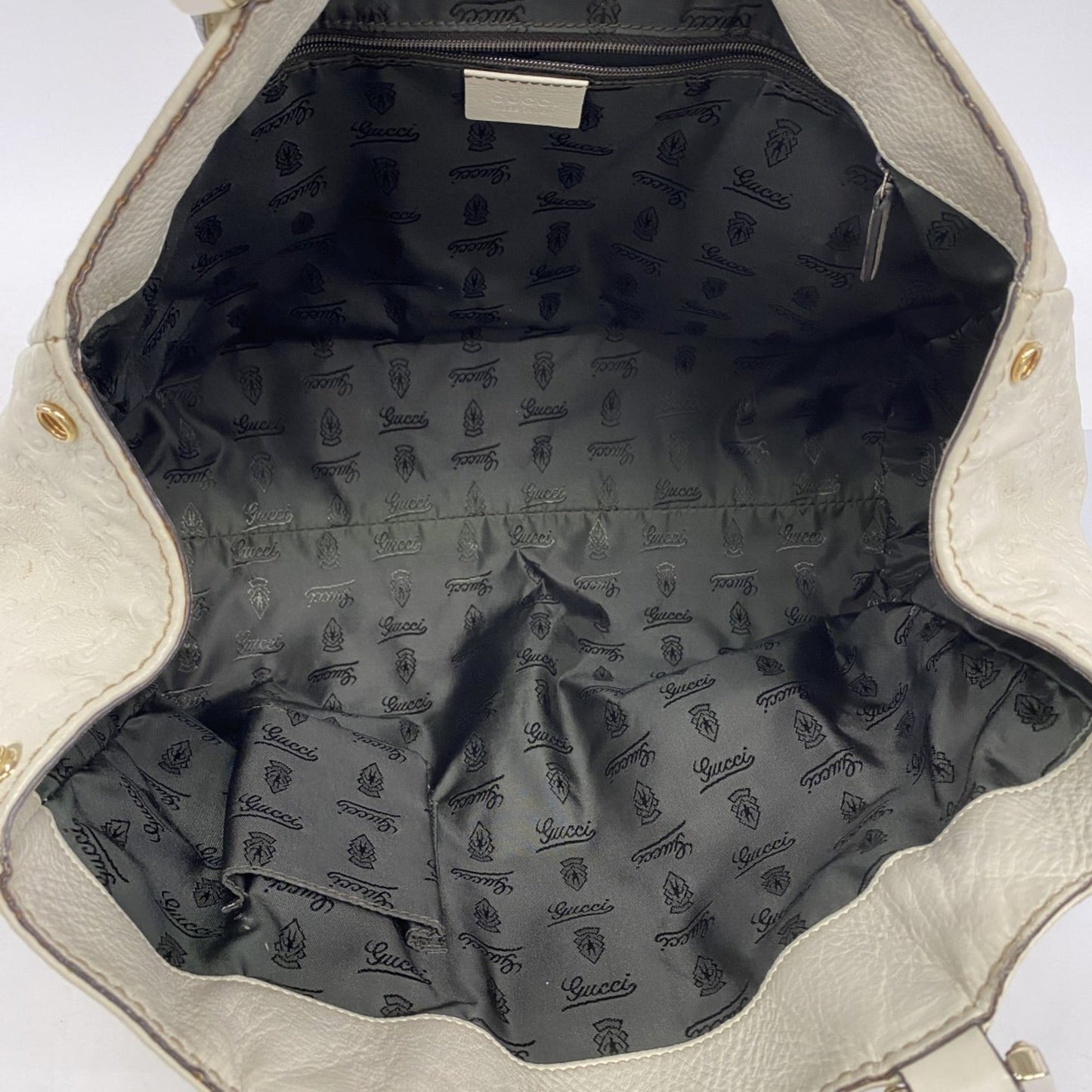 Gucci White Leather Tote Bag ( )